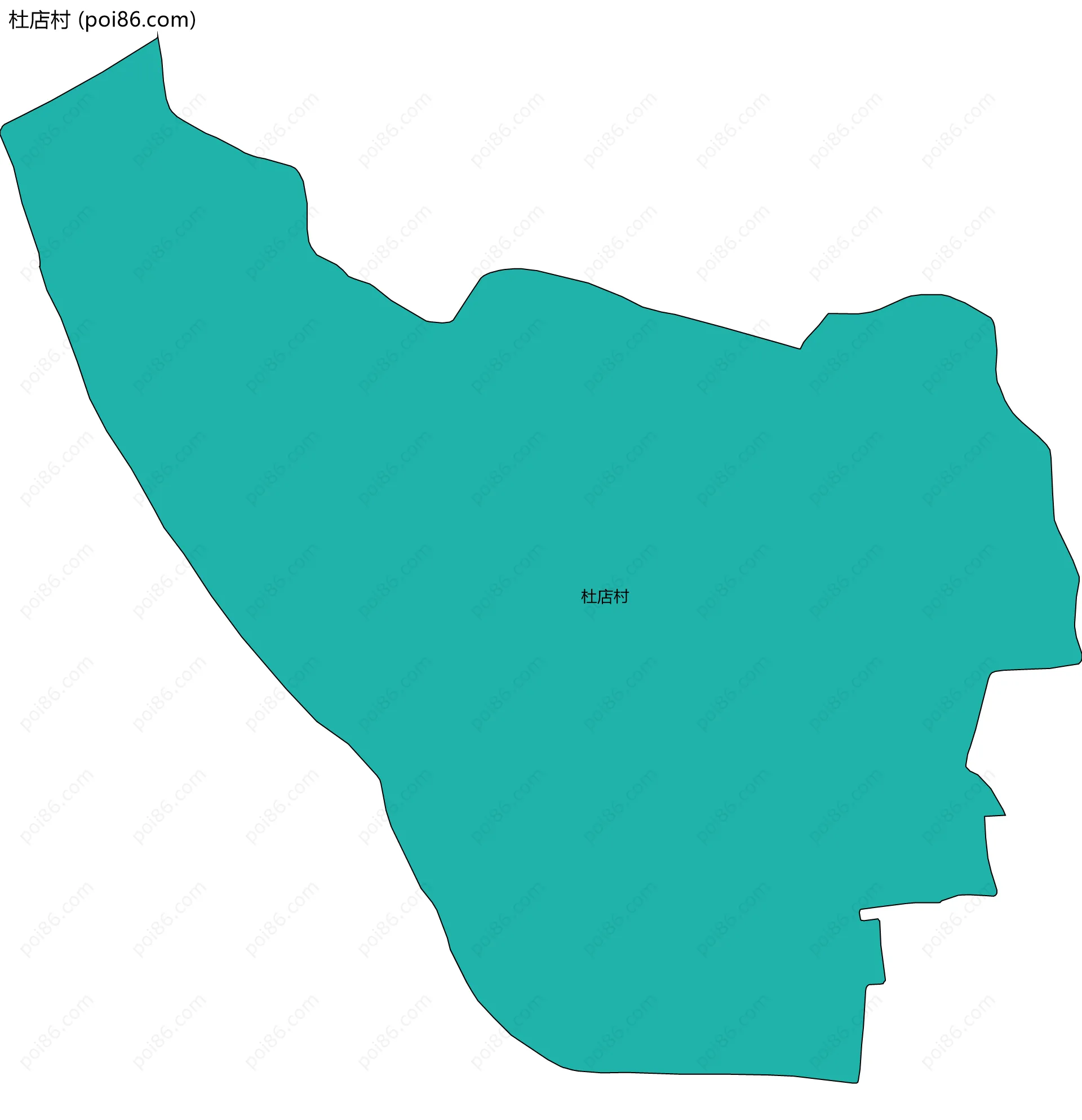 杜店村边界地图