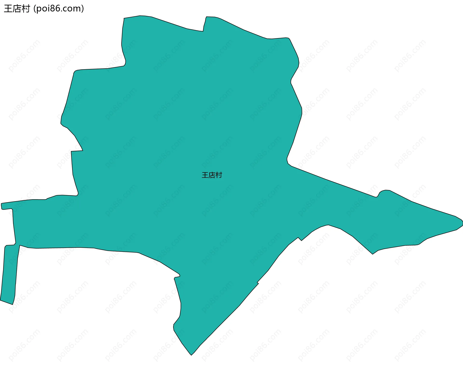 王店村边界地图