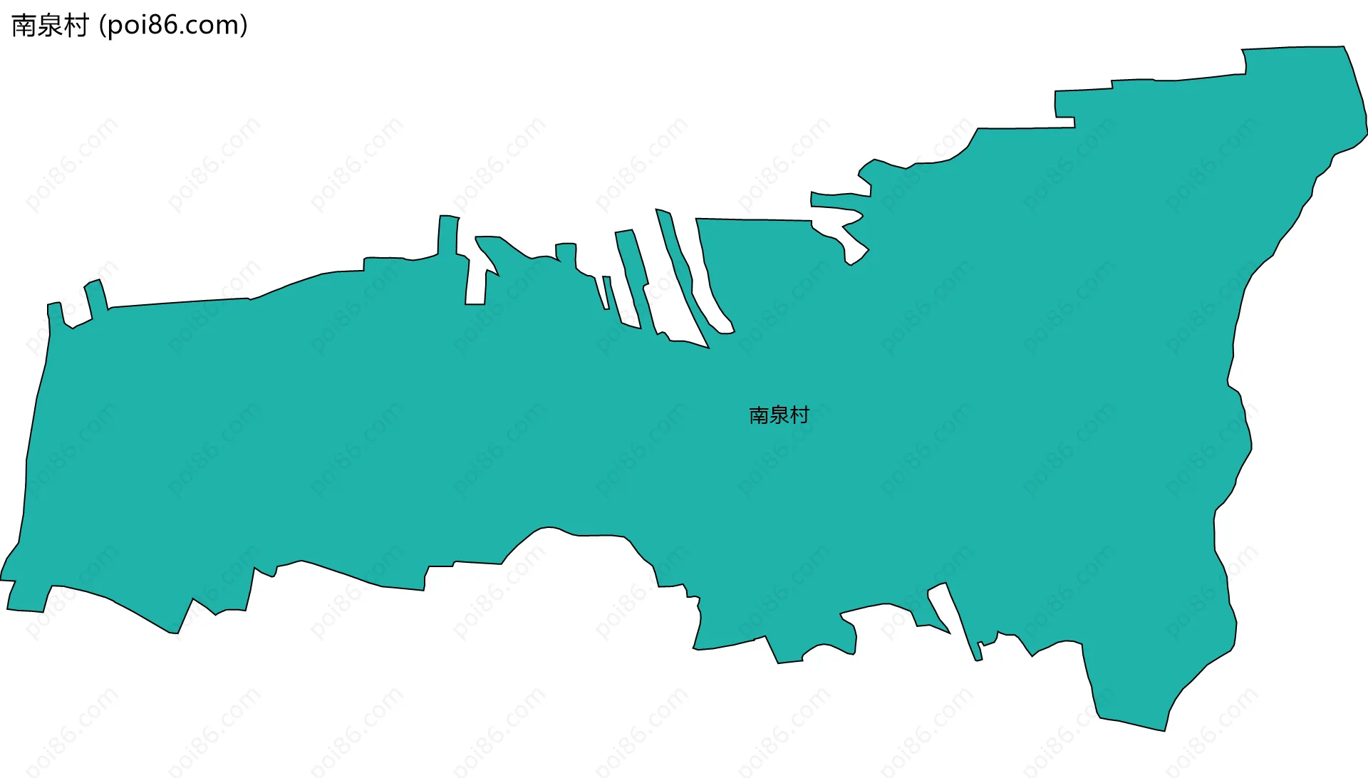 南泉村边界地图