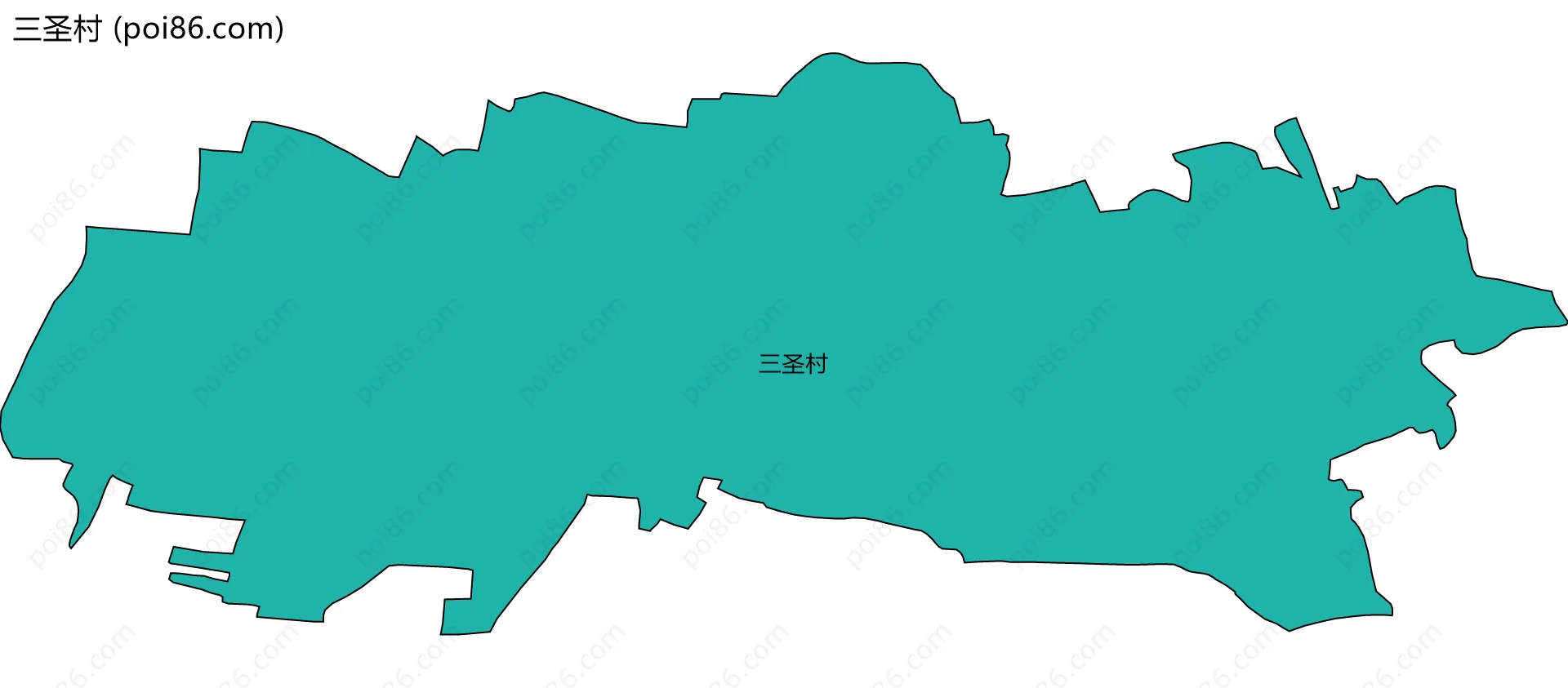 三圣村边界地图