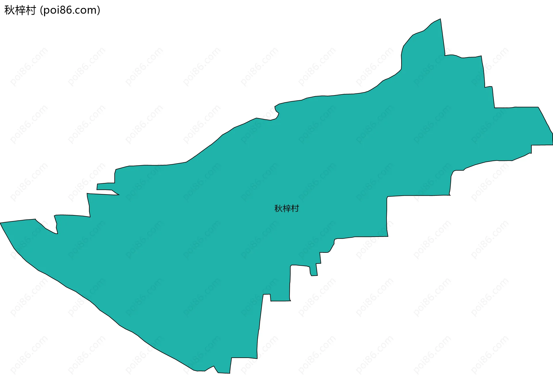 秋梓村边界地图