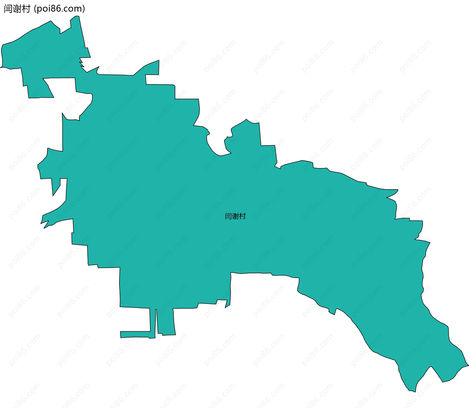 闫谢村边界地图