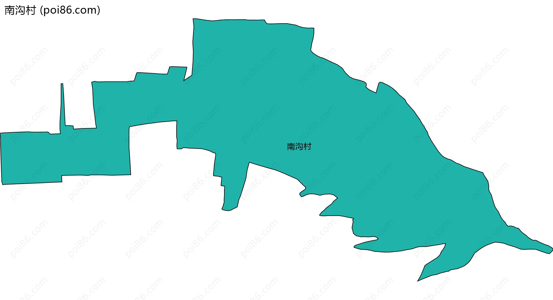 南沟村边界地图