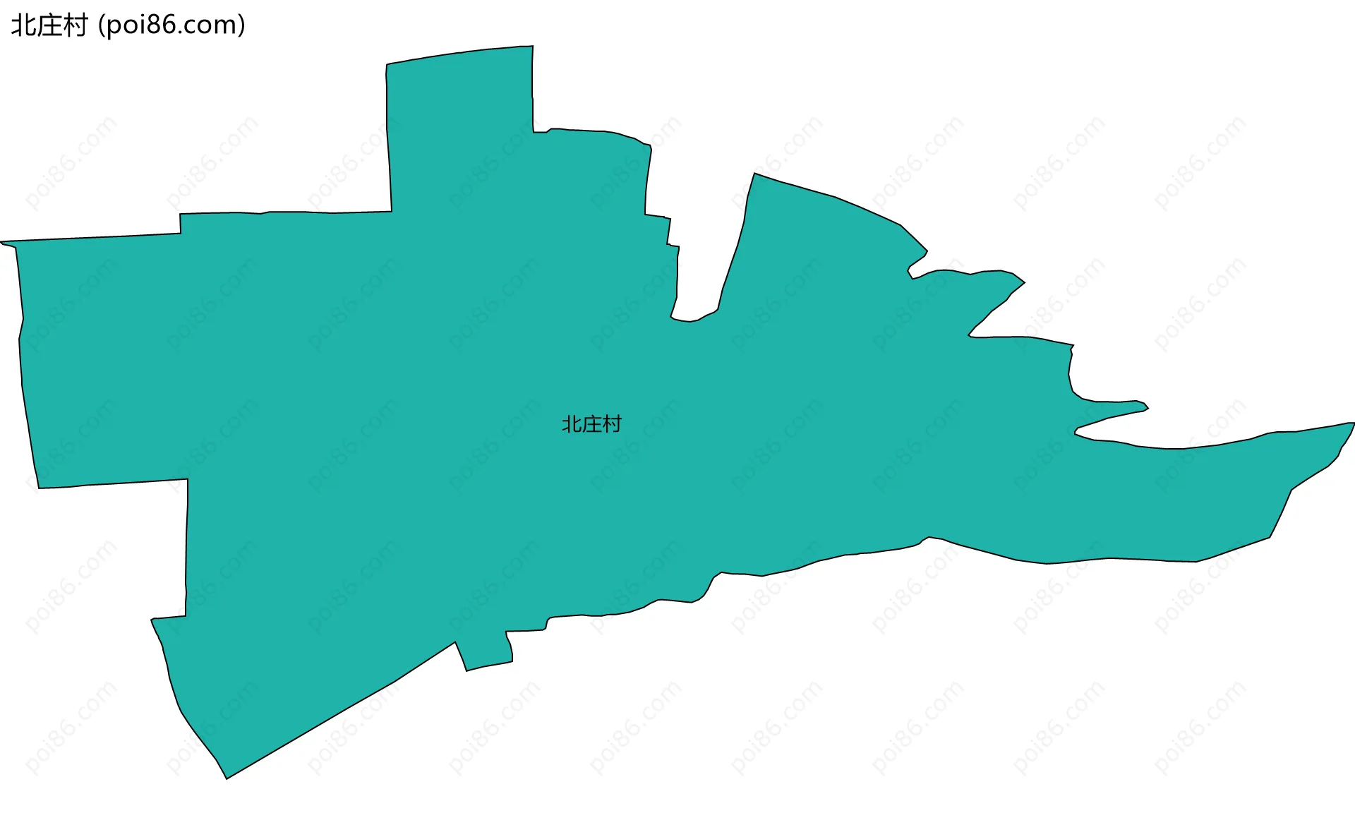 北庄村边界地图