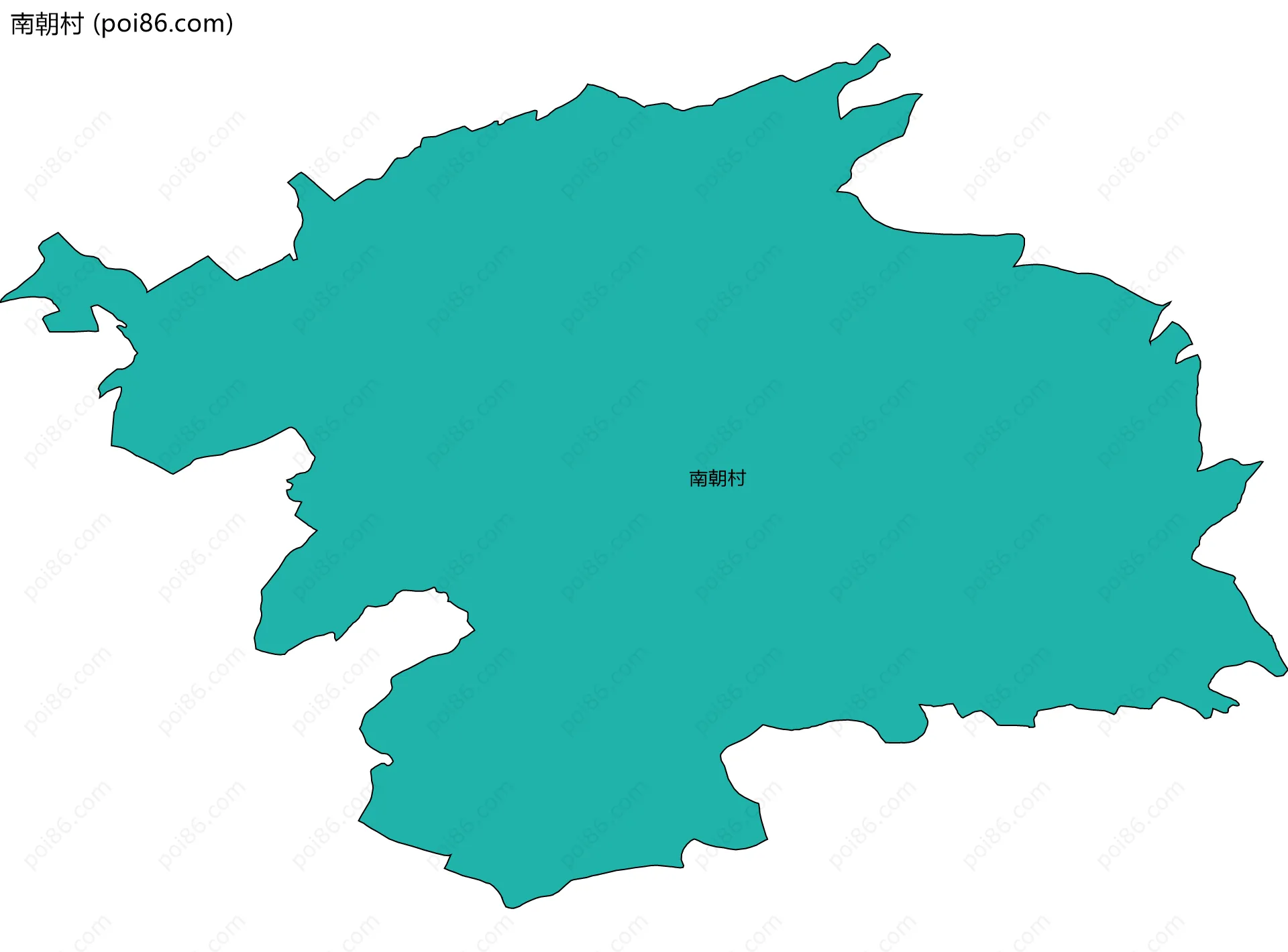 南朝村边界地图
