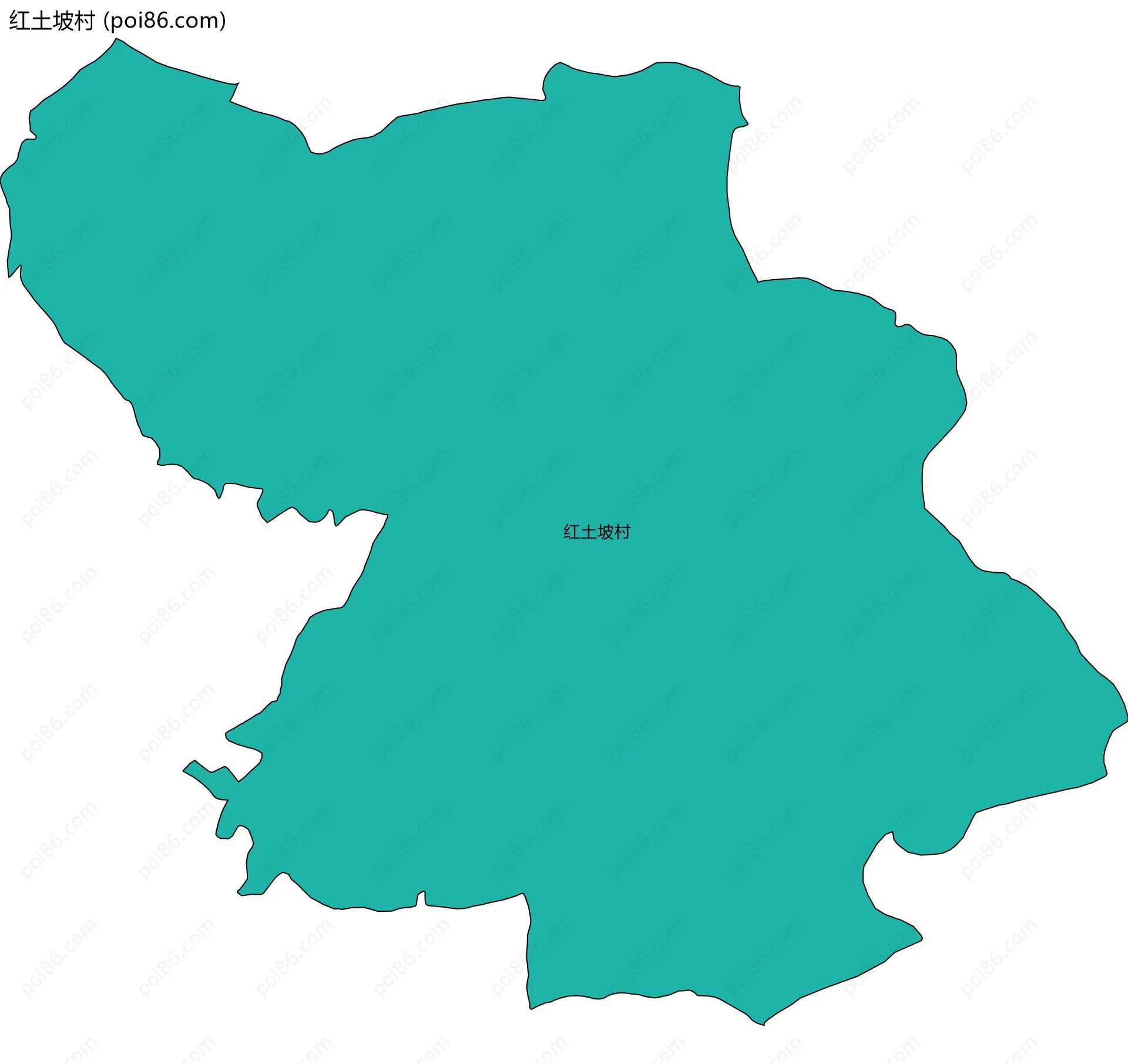 红土坡村边界地图