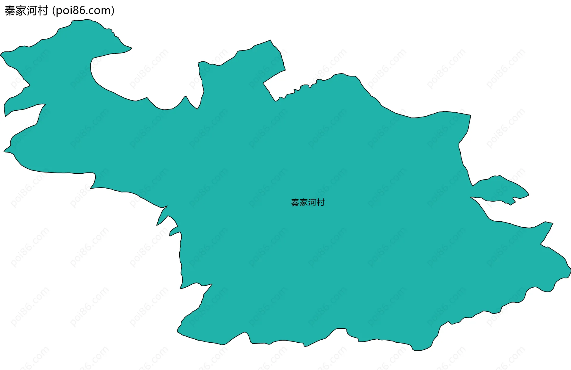 秦家河村边界地图