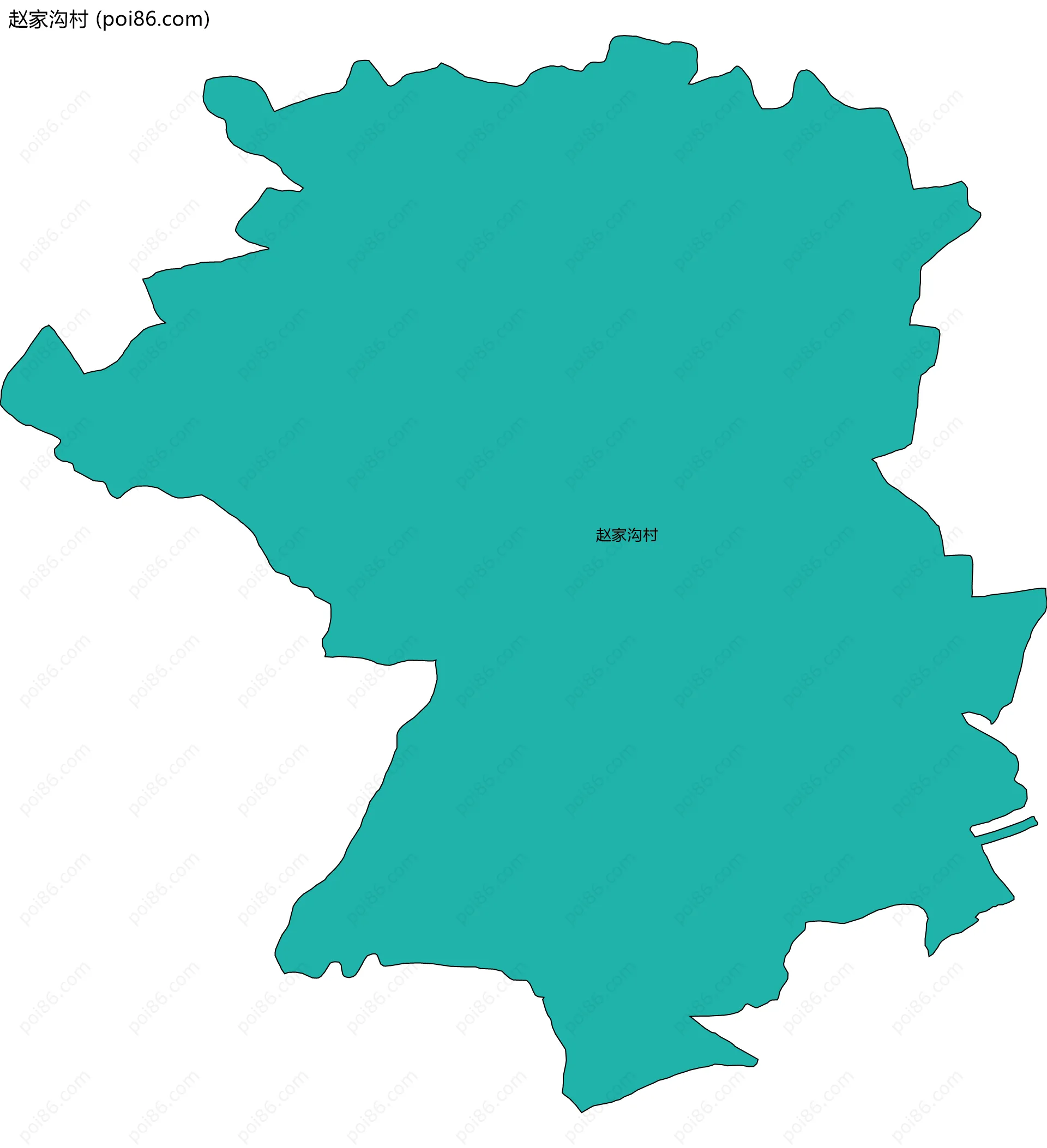 赵家沟村边界地图