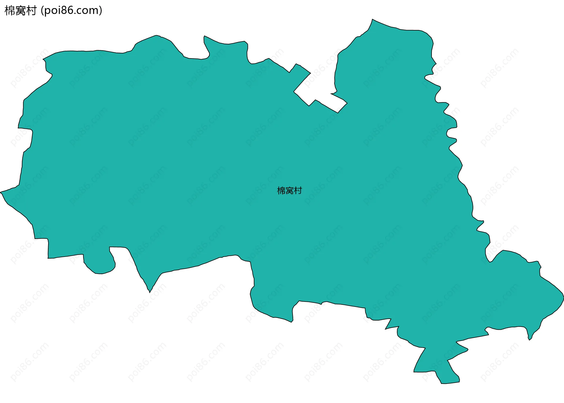 棉窝村边界地图