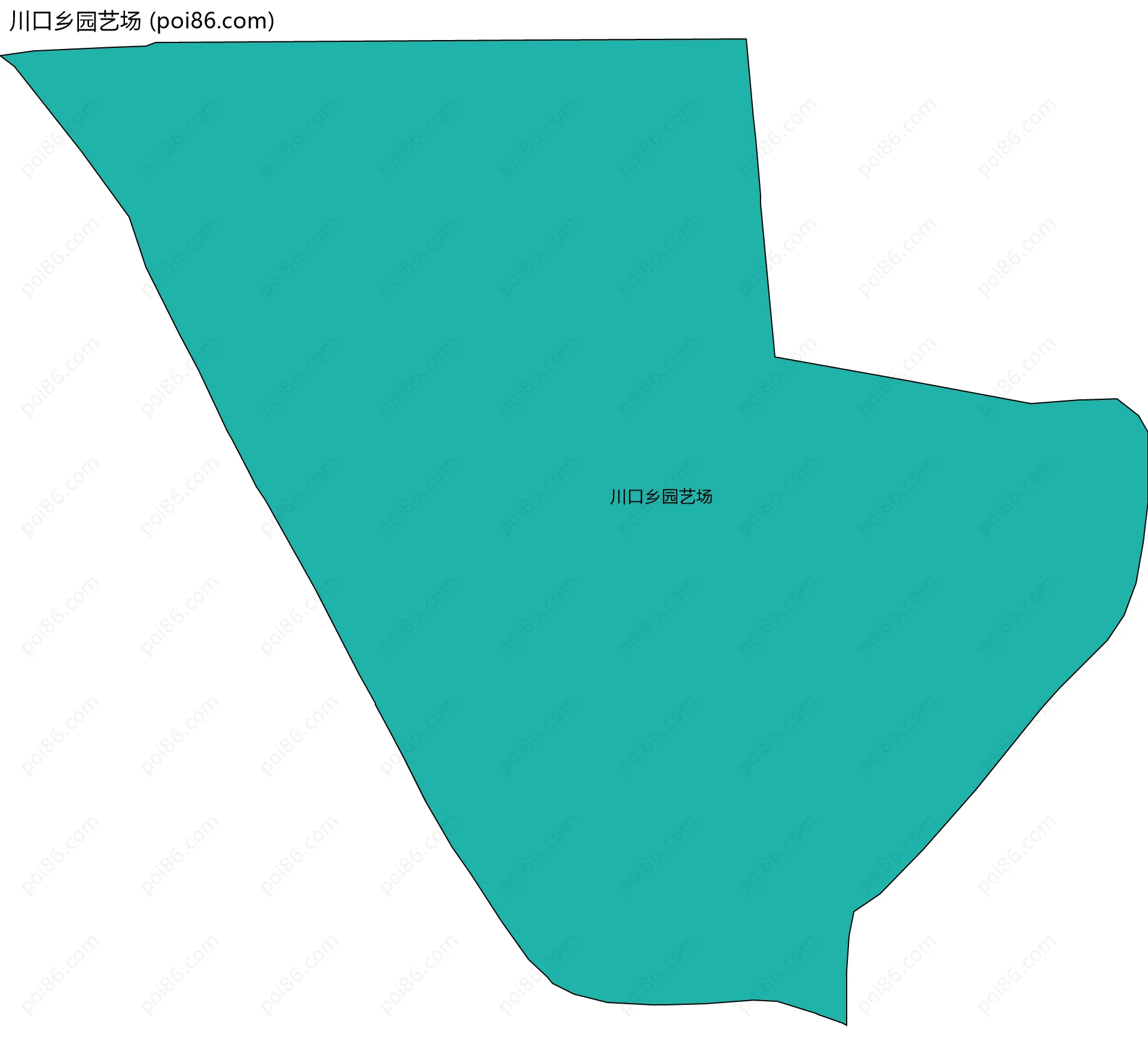 川口乡园艺场边界地图