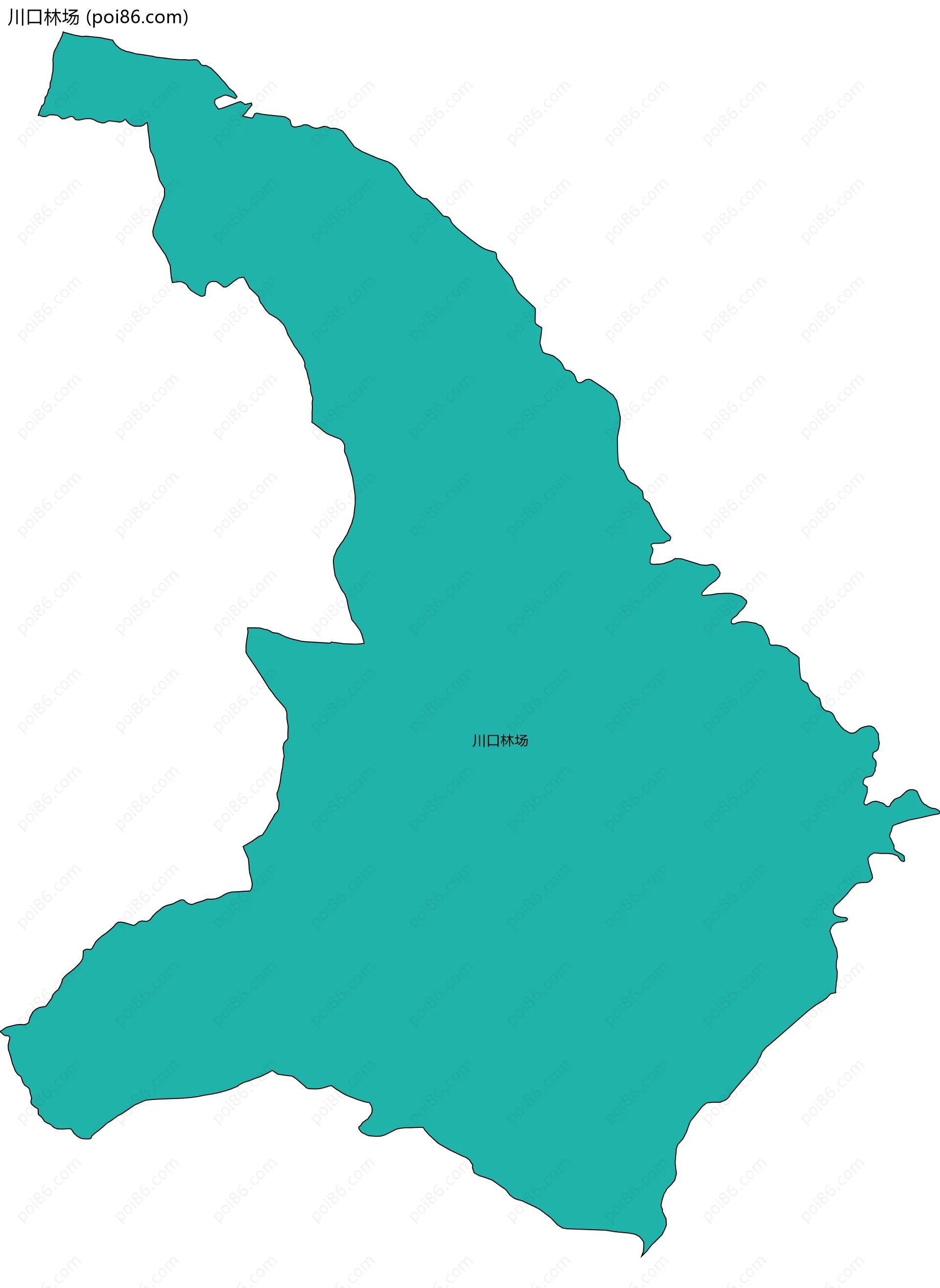 川口林场边界地图