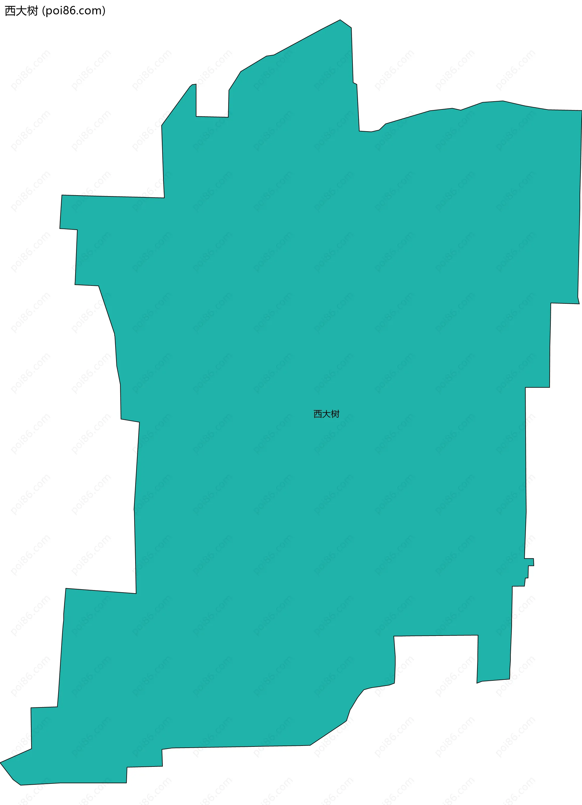 西大树边界地图