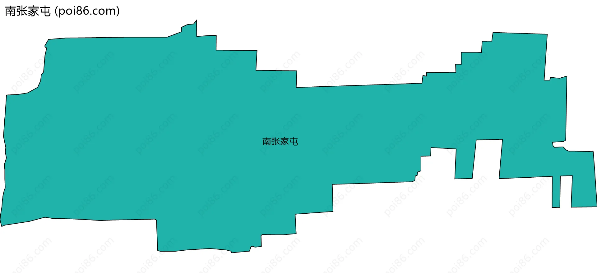 南张家屯边界地图