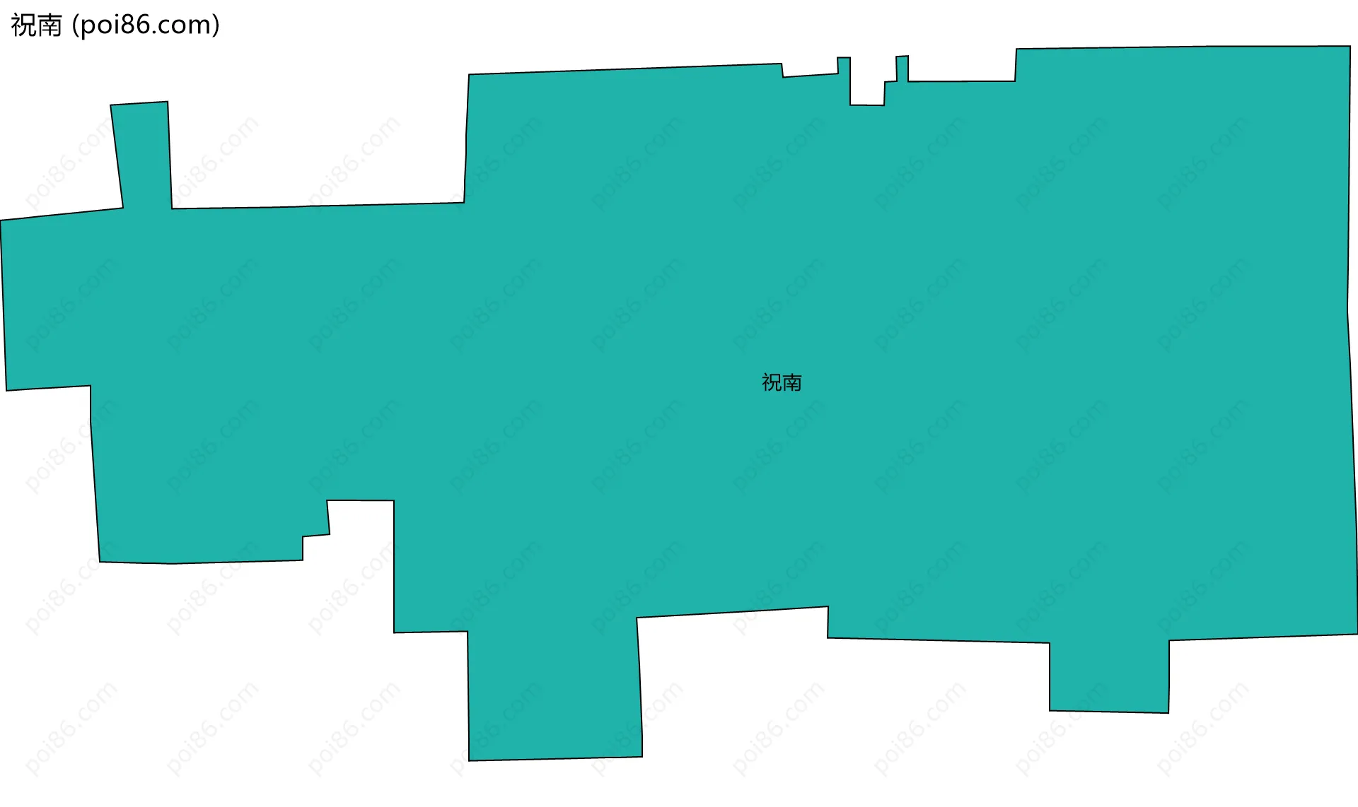 祝南边界地图