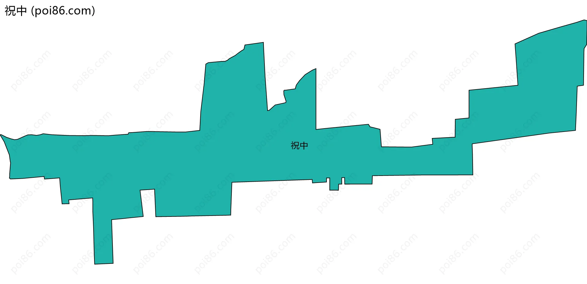 祝中边界地图