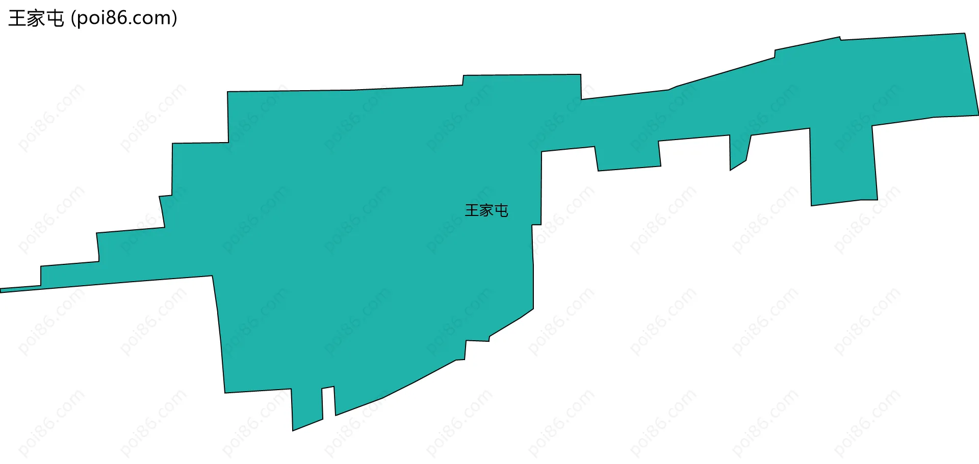 王家屯边界地图