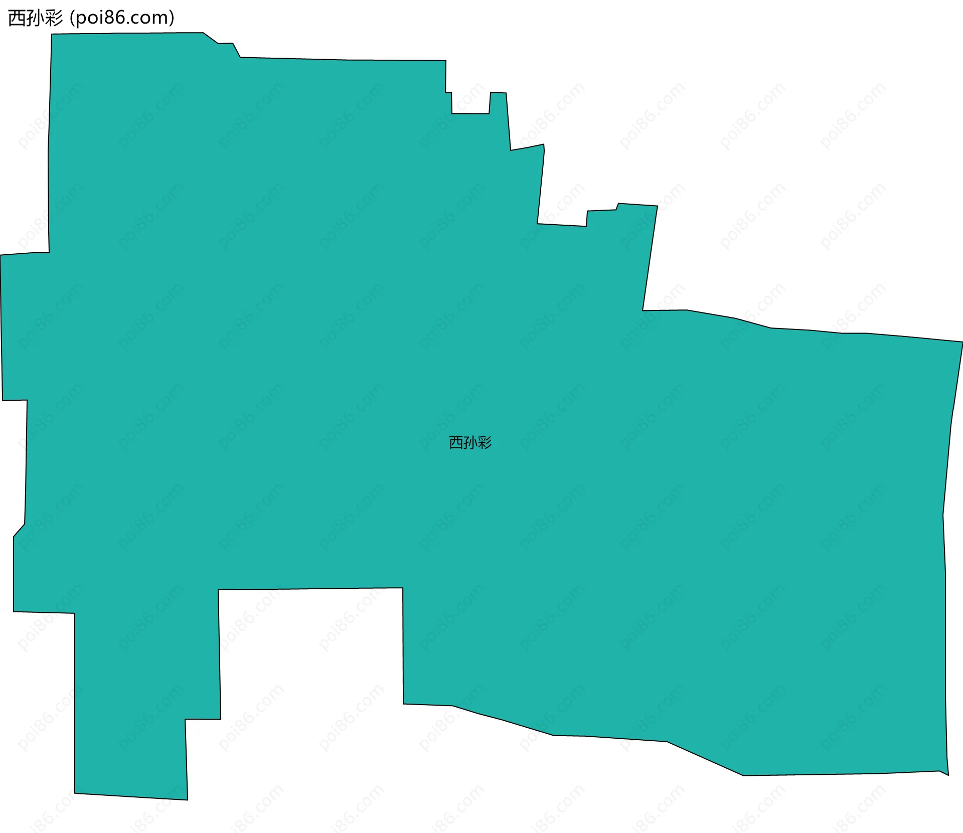 西孙彩边界地图