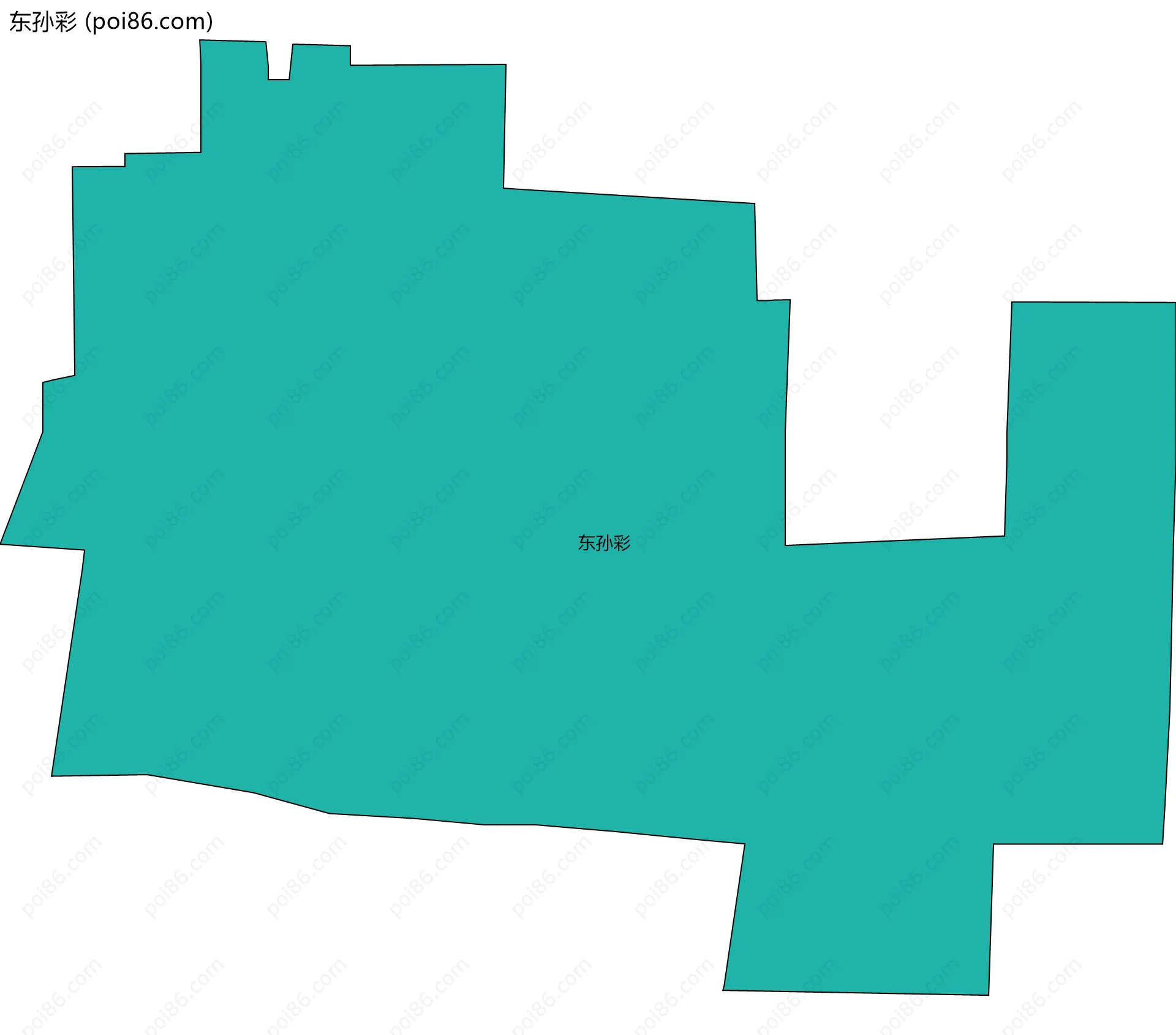 东孙彩边界地图