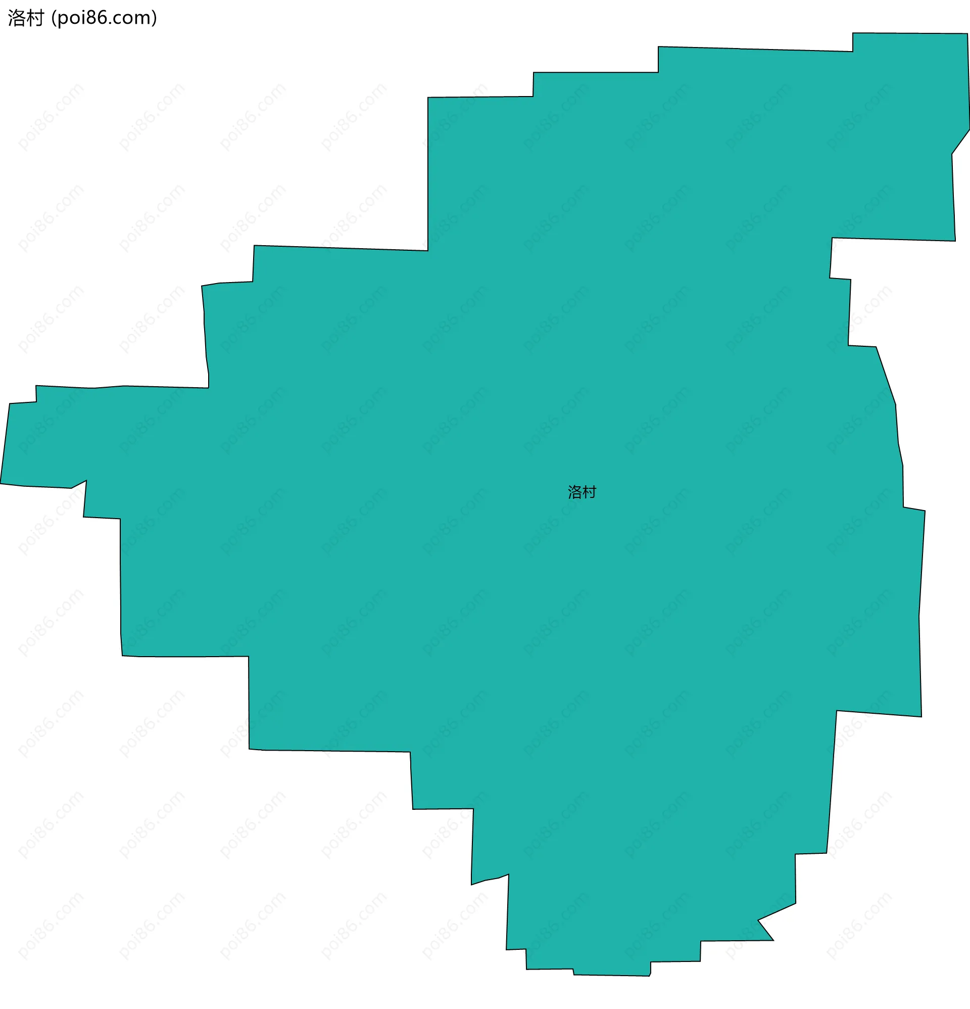 洛村边界地图