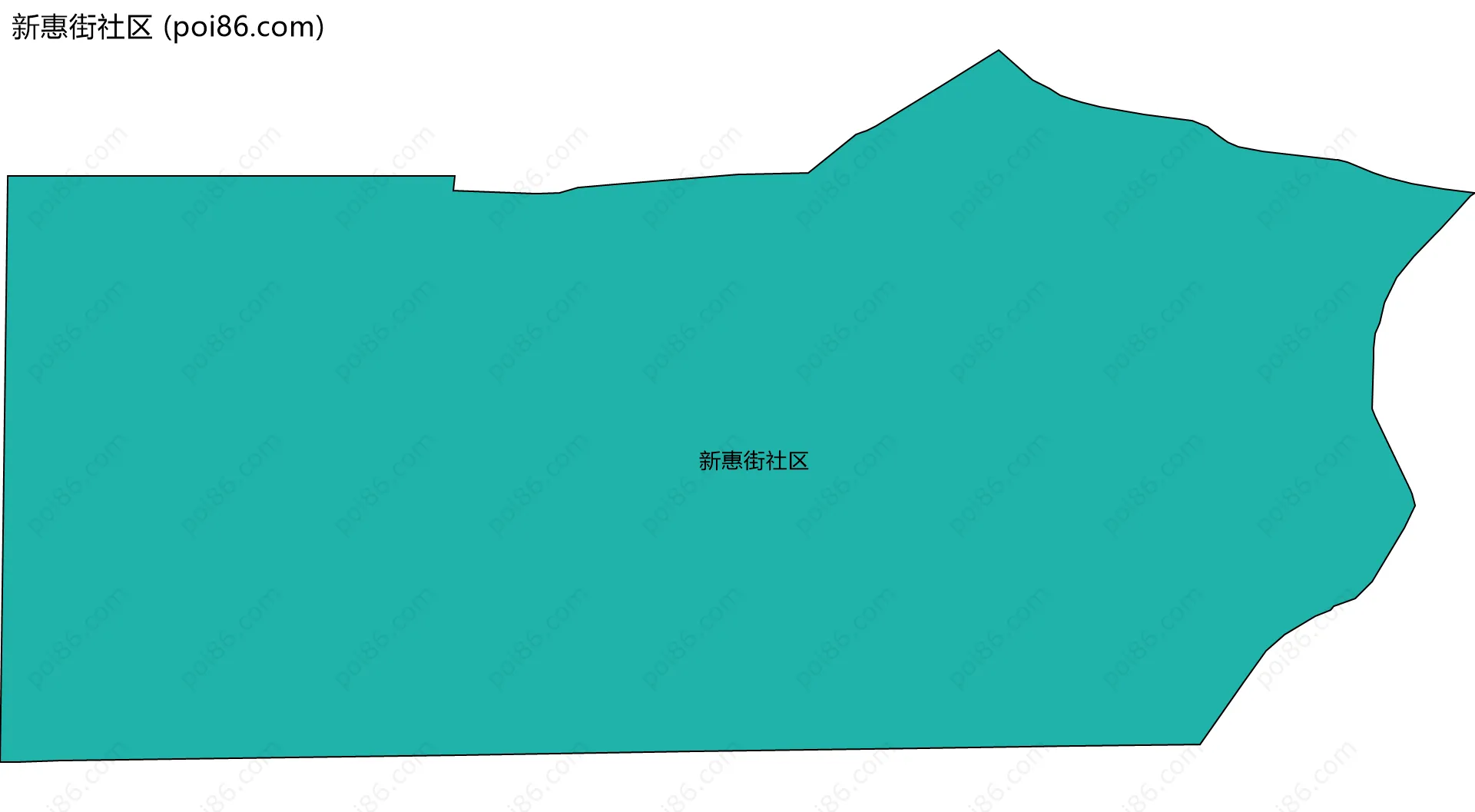 新惠街社区边界地图