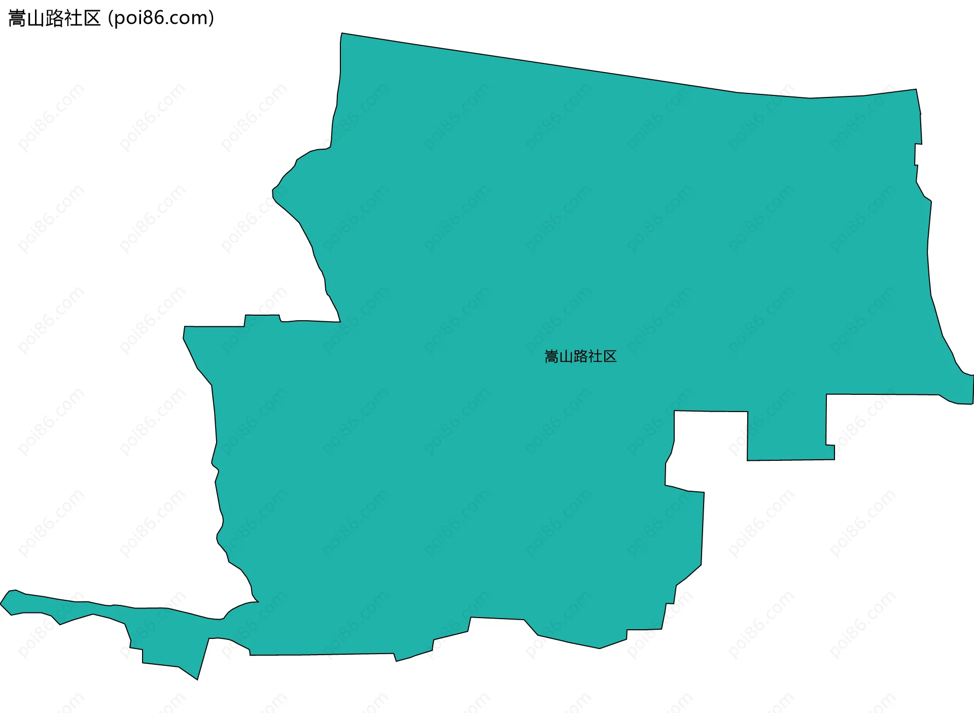 嵩山路社区边界地图
