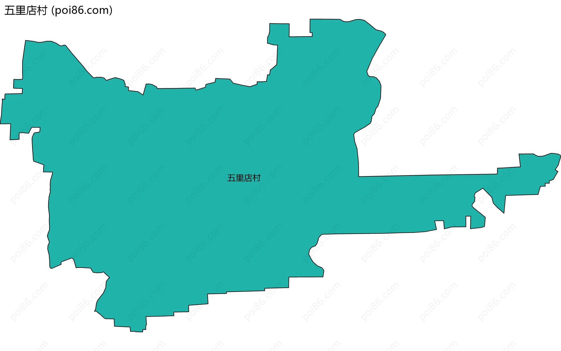 五里店村边界地图