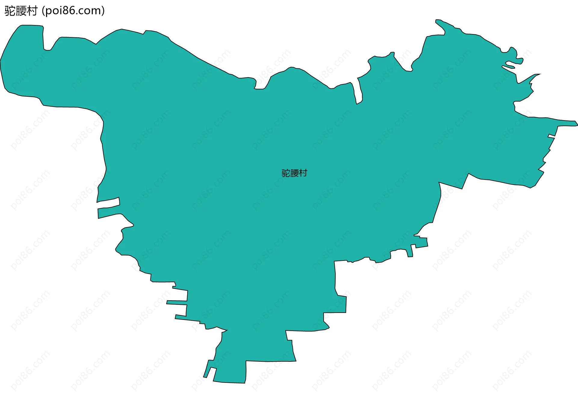 驼腰村边界地图