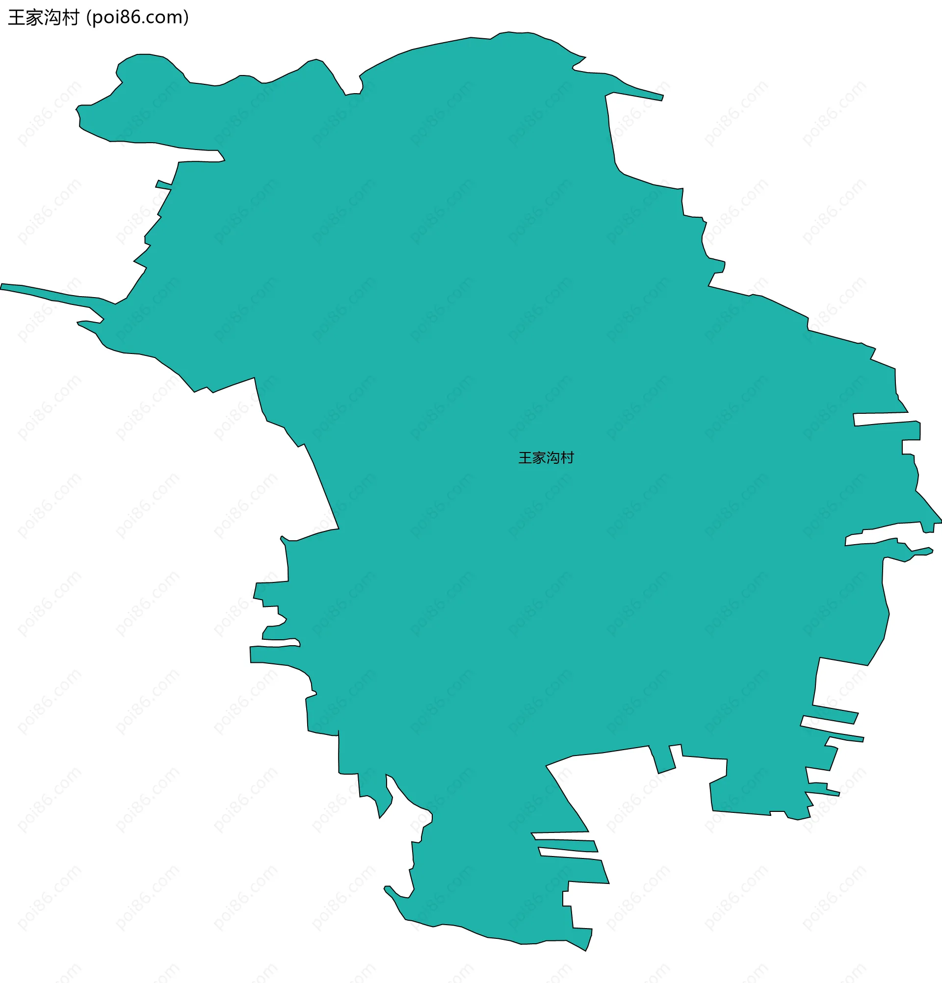 王家沟村边界地图