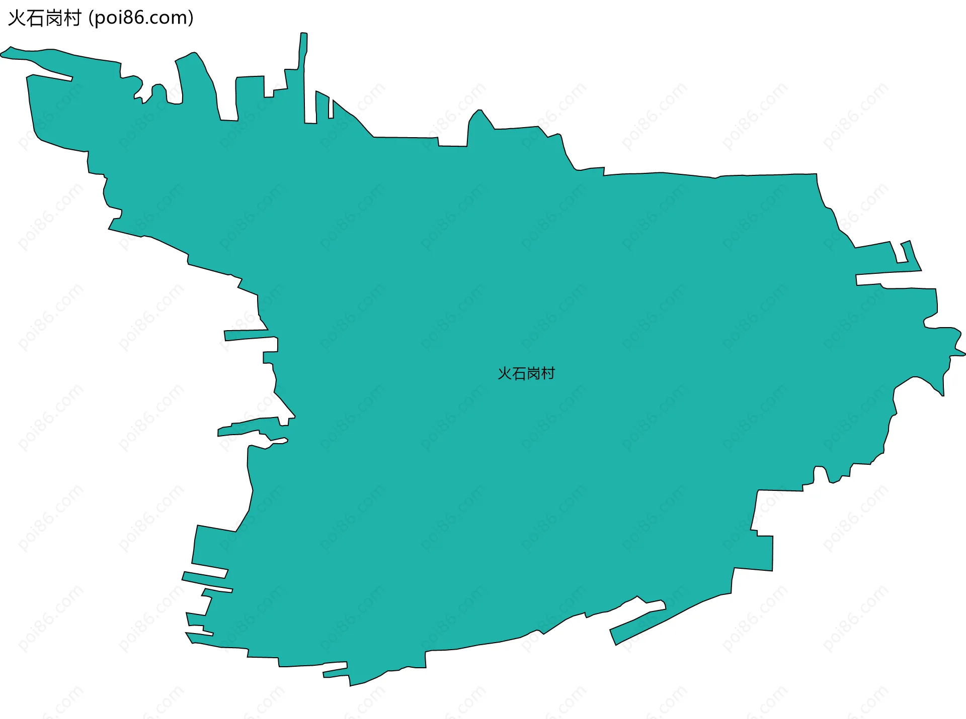火石岗村边界地图