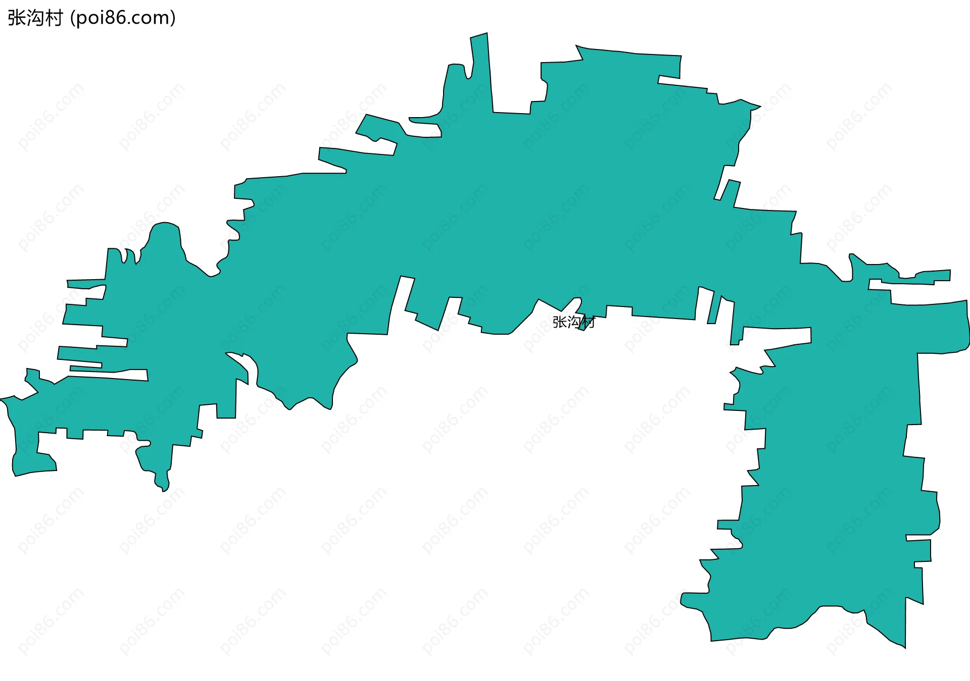 张沟村边界地图