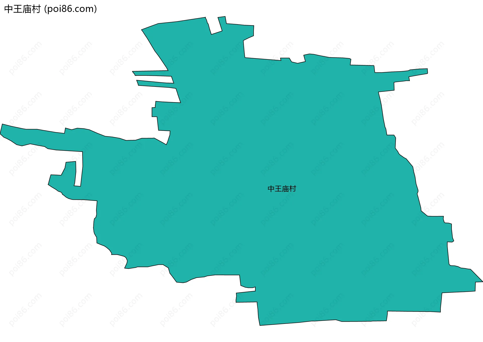 中王庙村边界地图