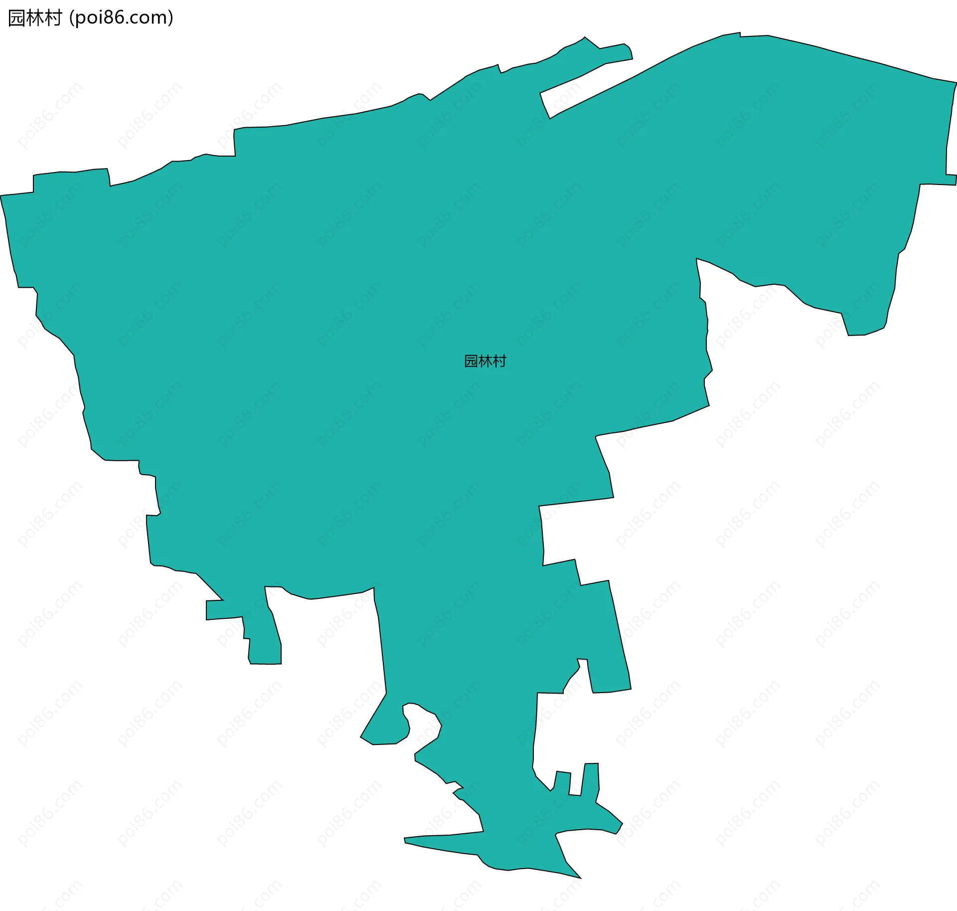 园林村边界地图