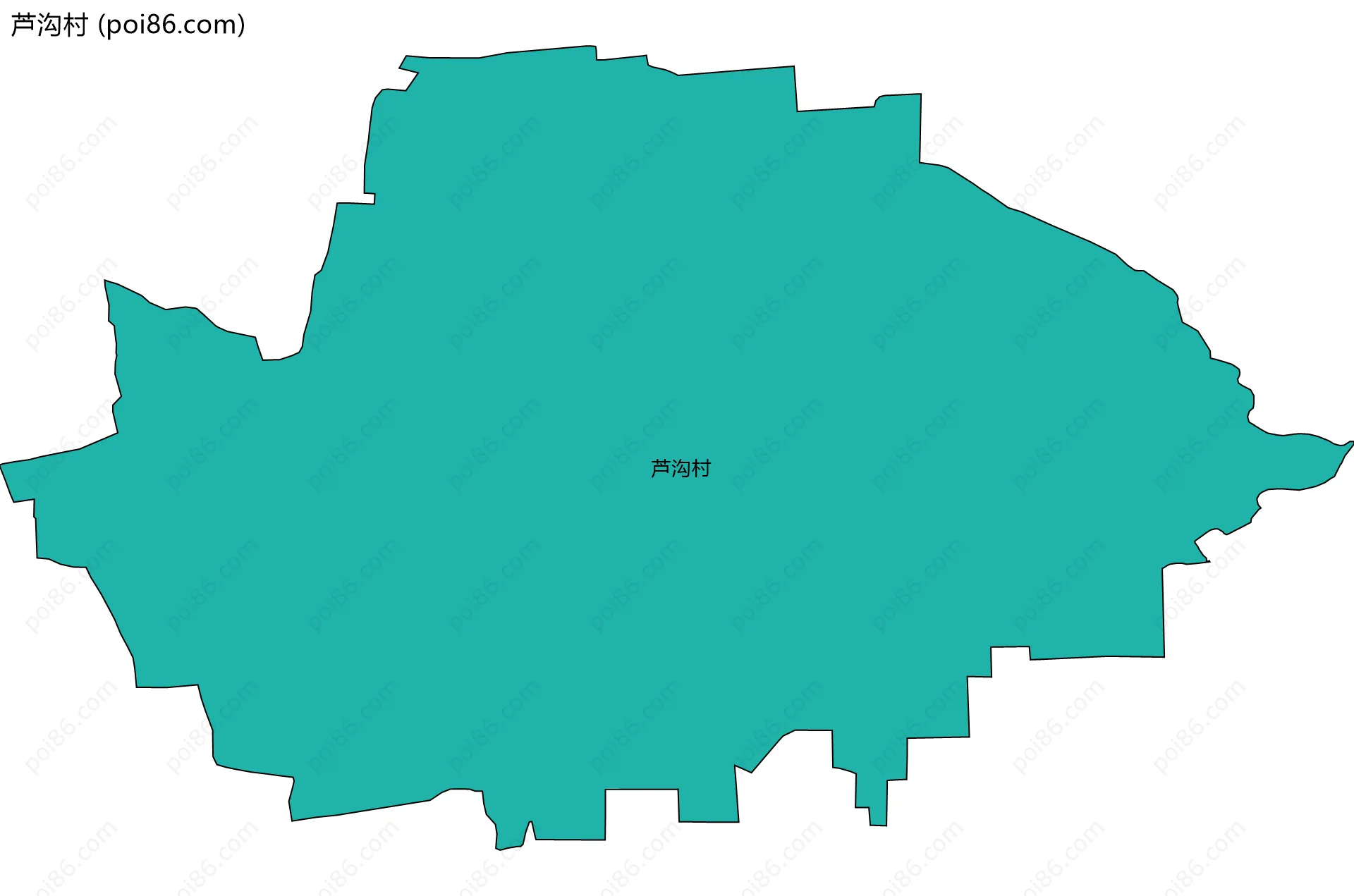芦沟村边界地图