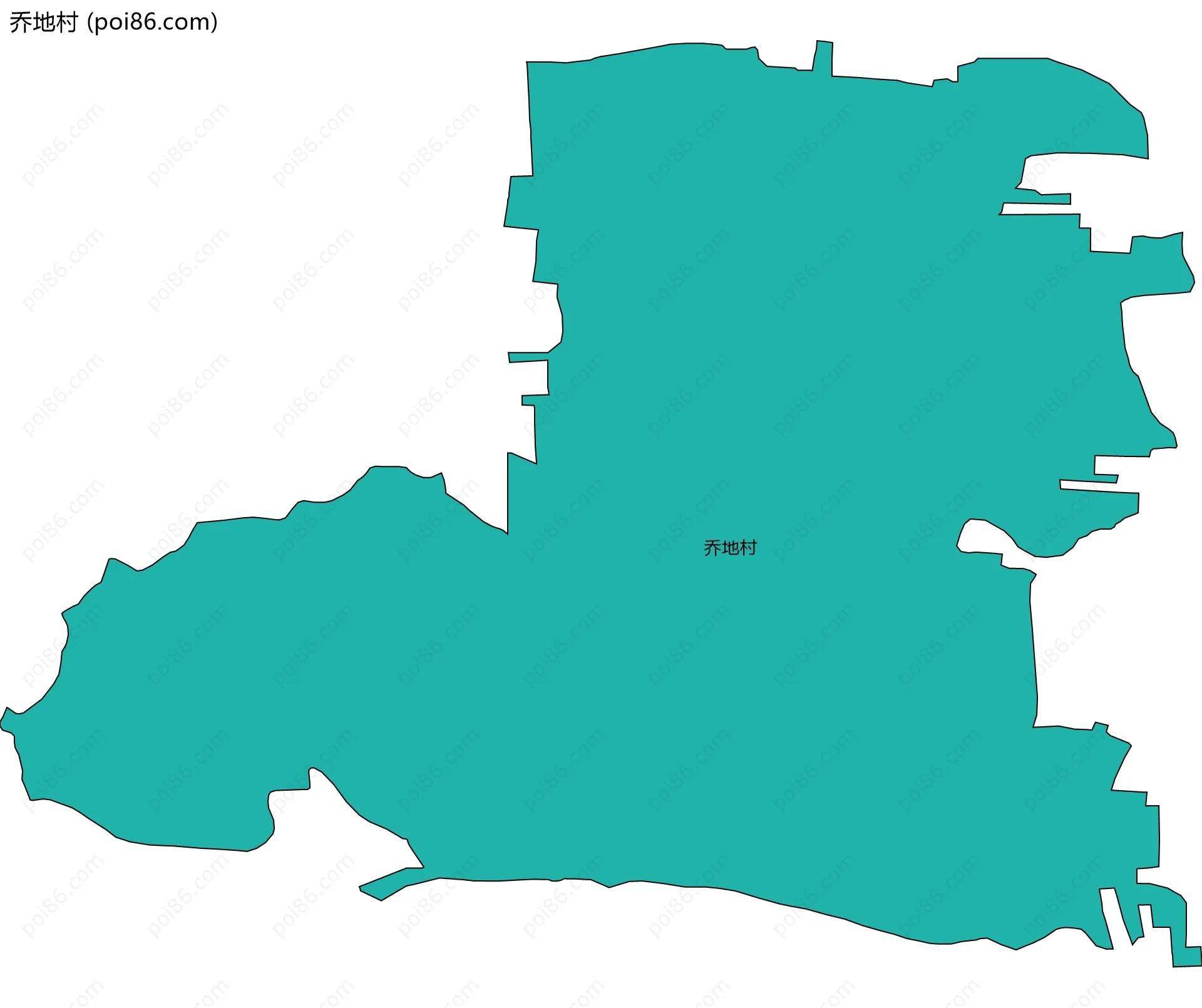 乔地村边界地图