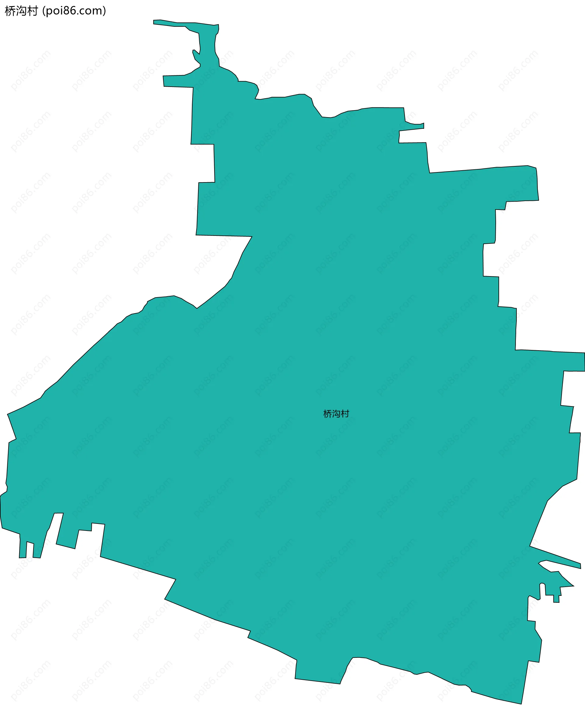 桥沟村边界地图