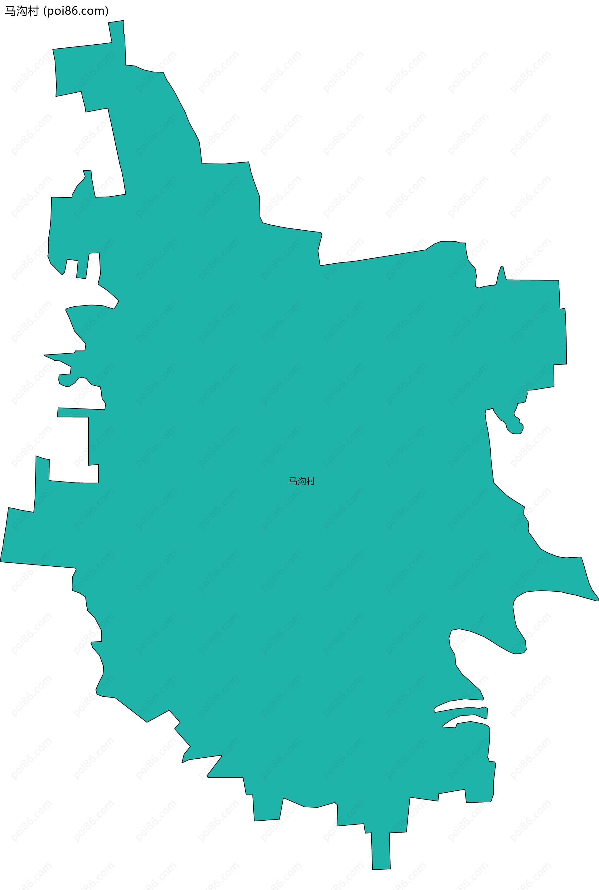 马沟村边界地图