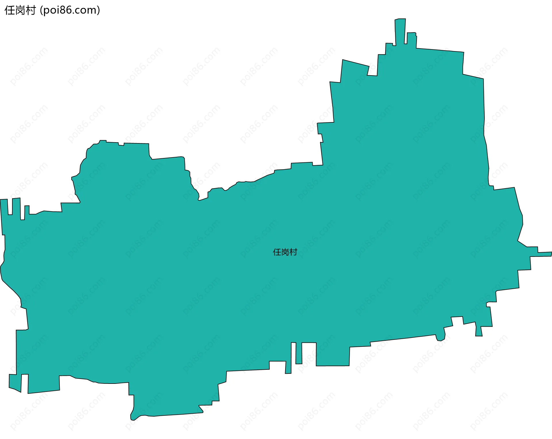 任岗村边界地图