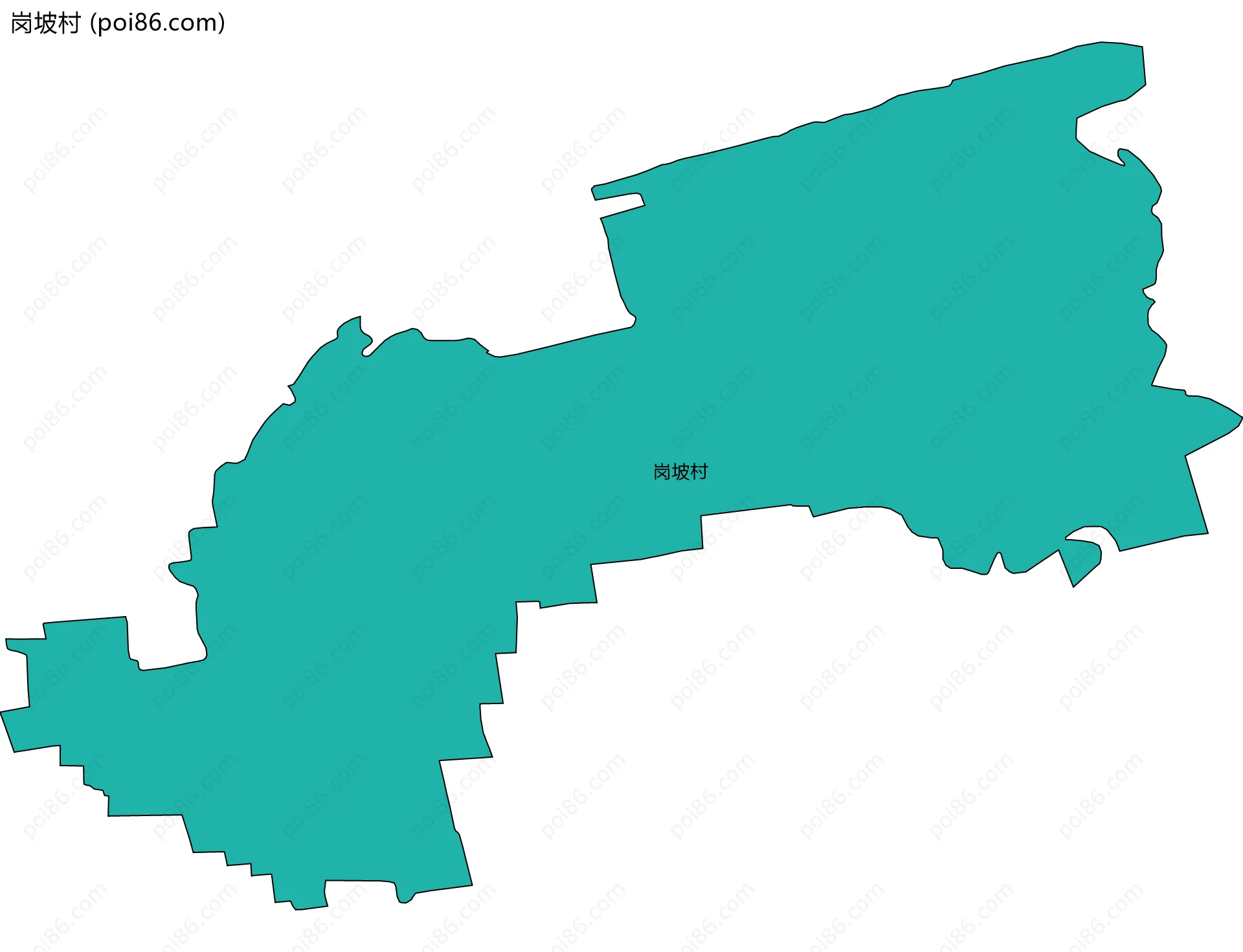 岗坡村边界地图