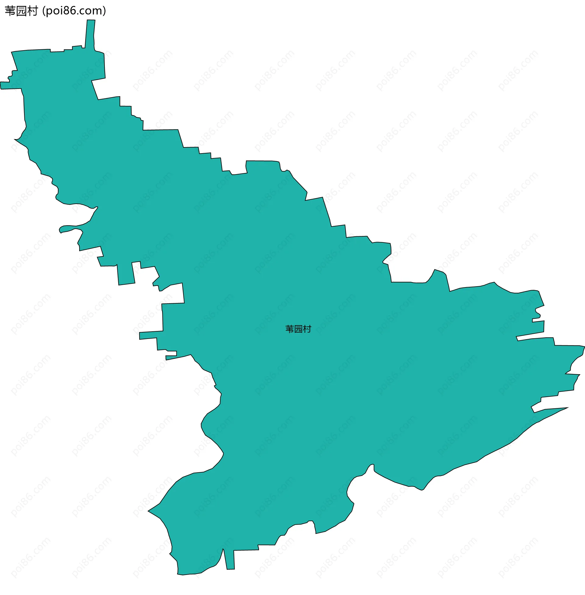 苇园村边界地图