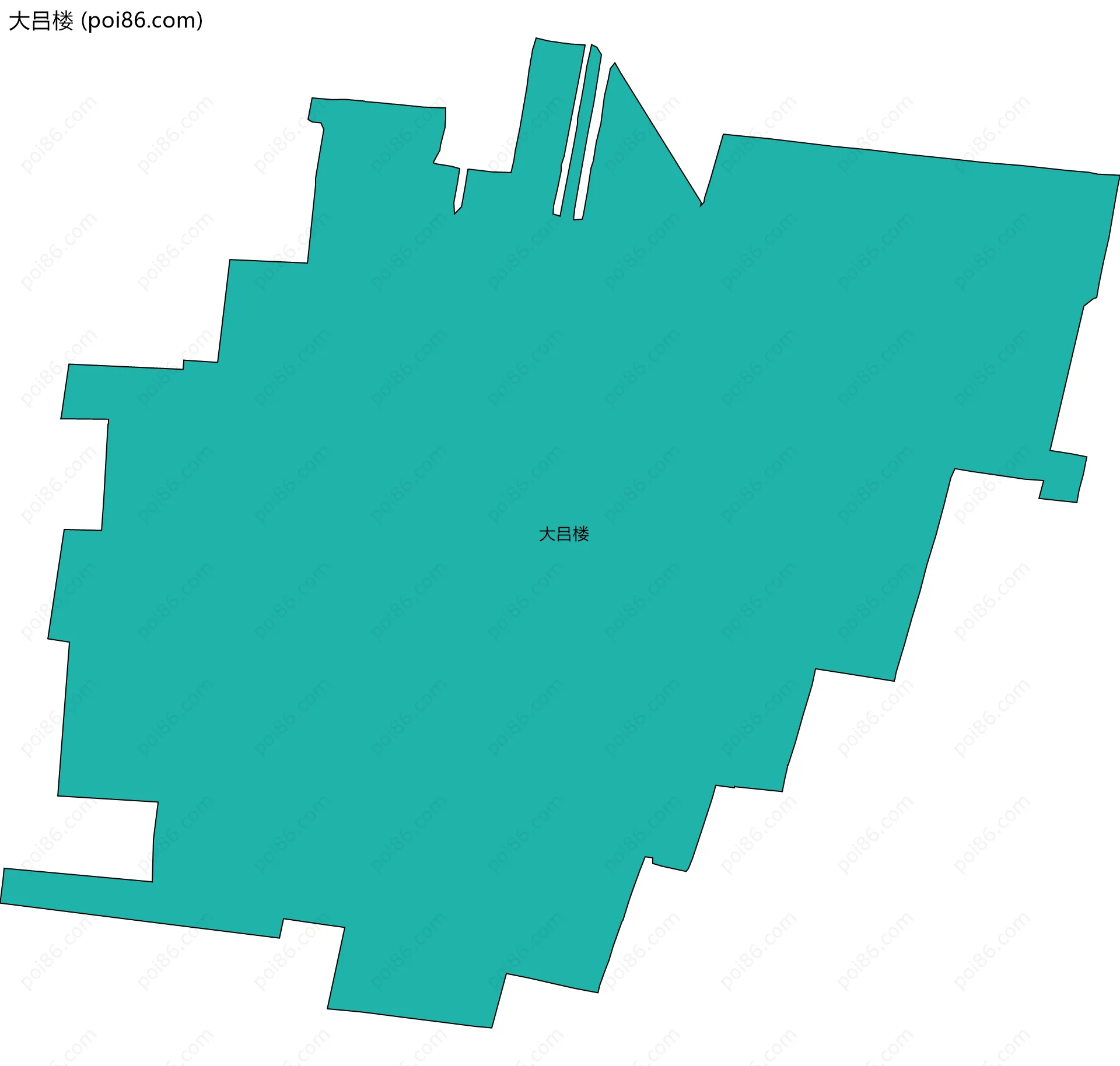 大吕楼边界地图