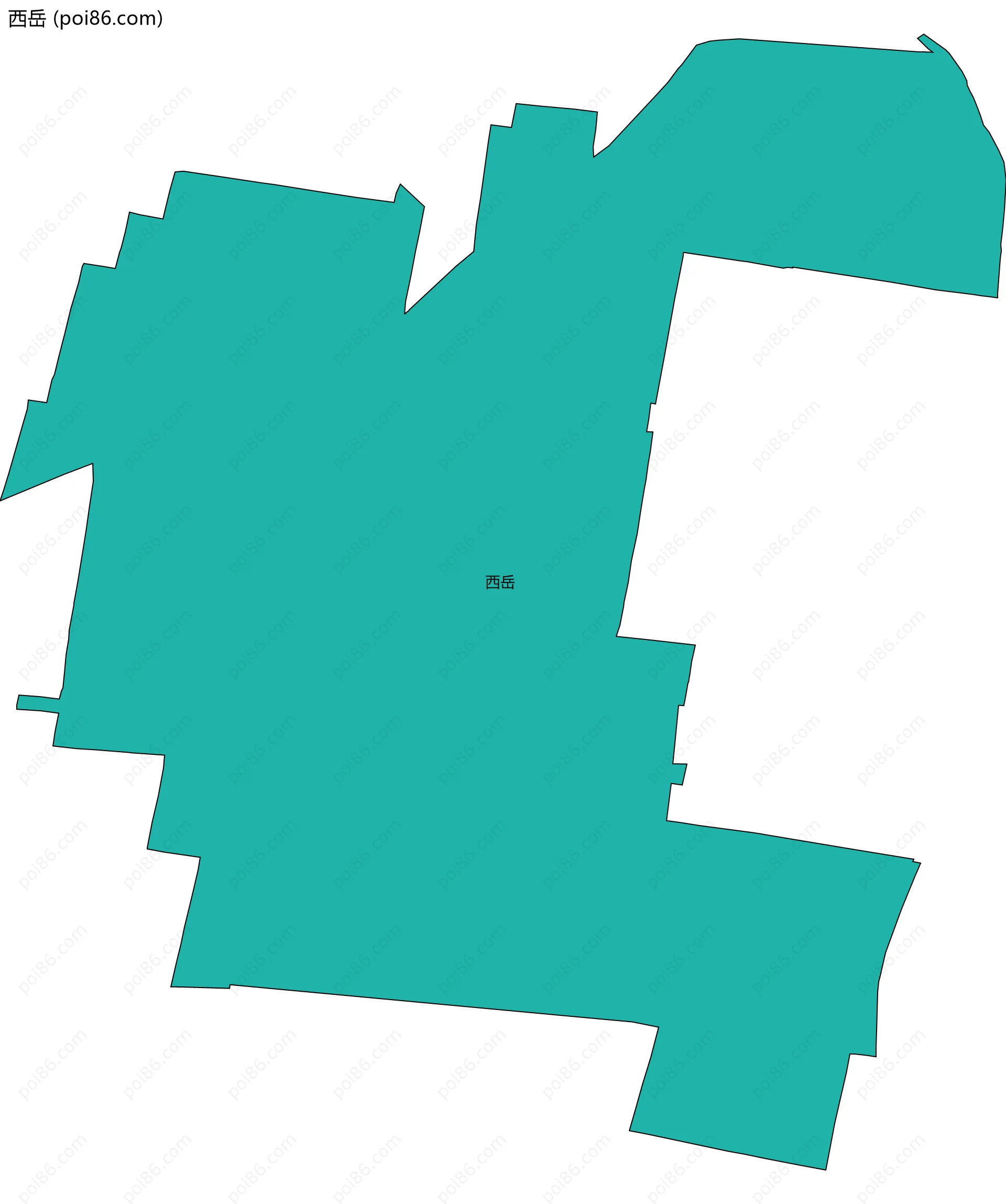 西岳边界地图
