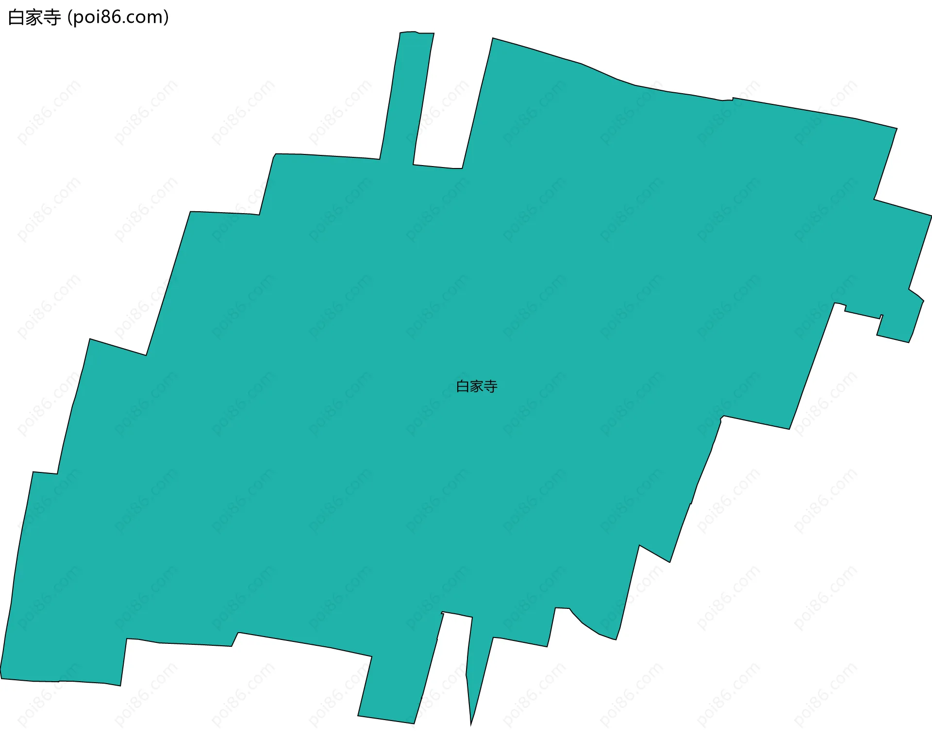 白家寺边界地图