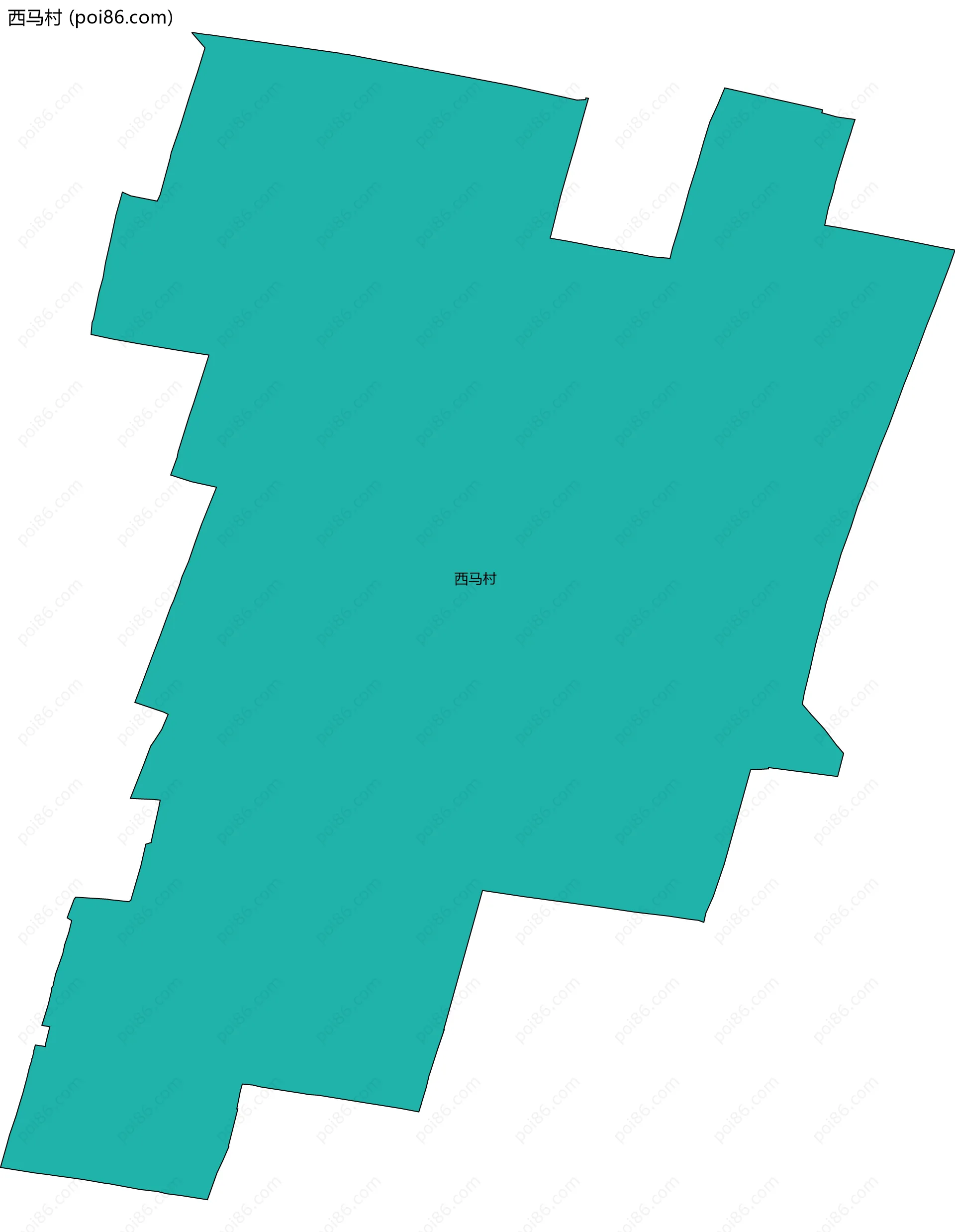 西马村边界地图