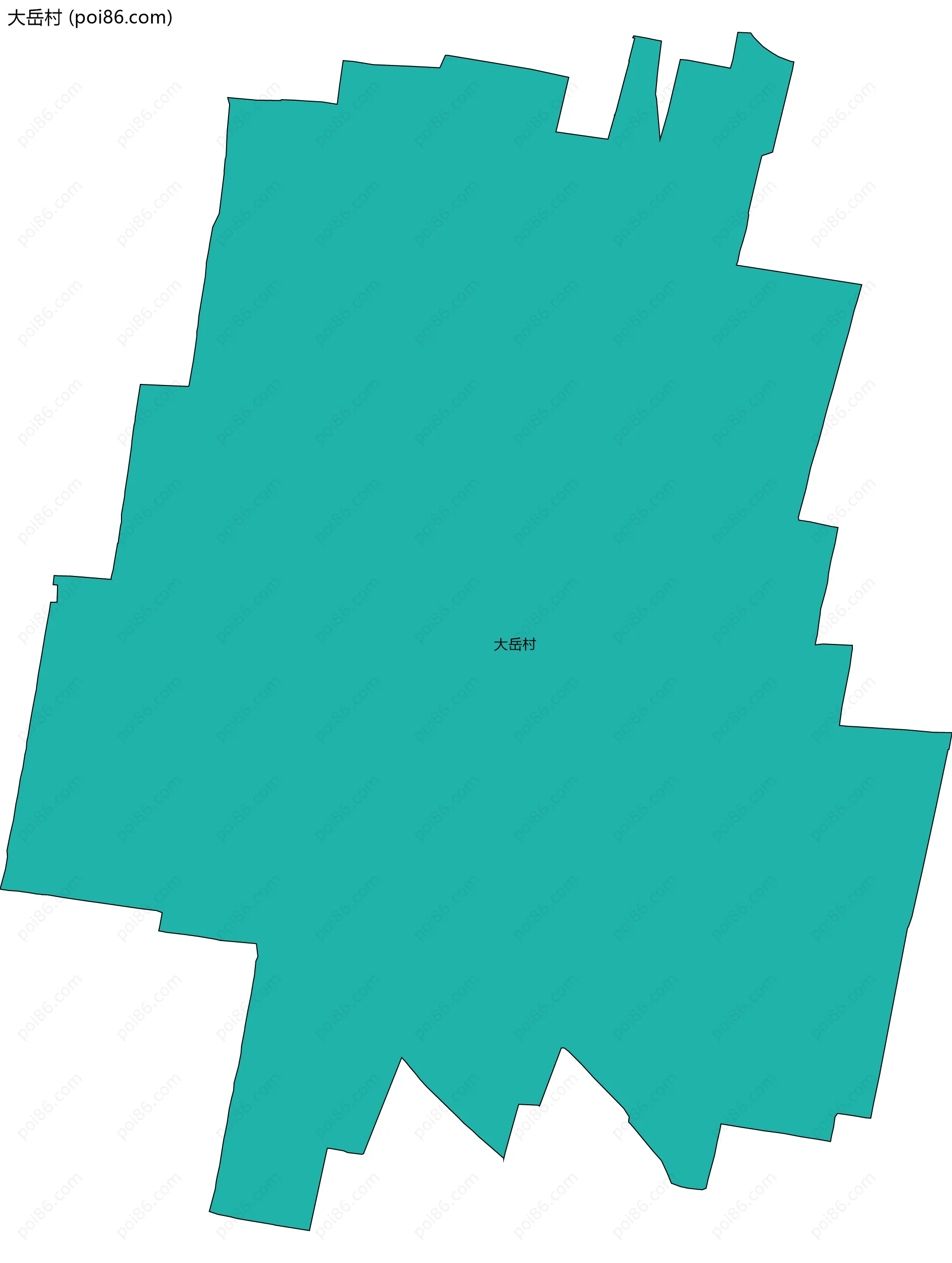 大岳村边界地图