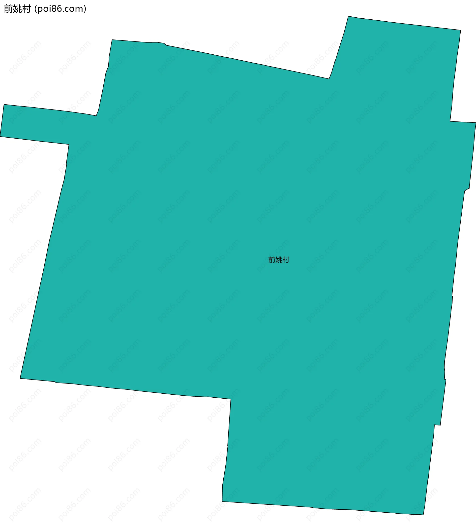 前姚村边界地图