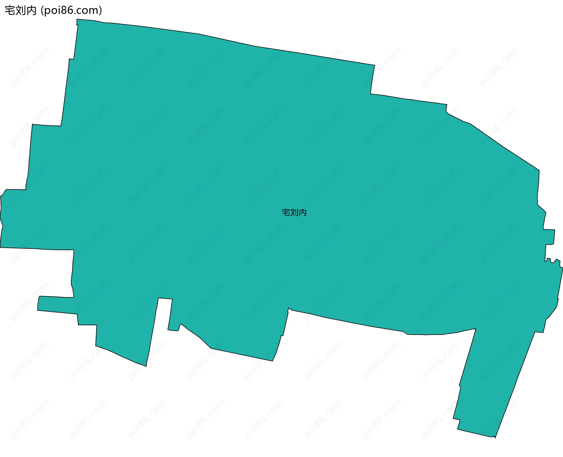 宅刘内边界地图