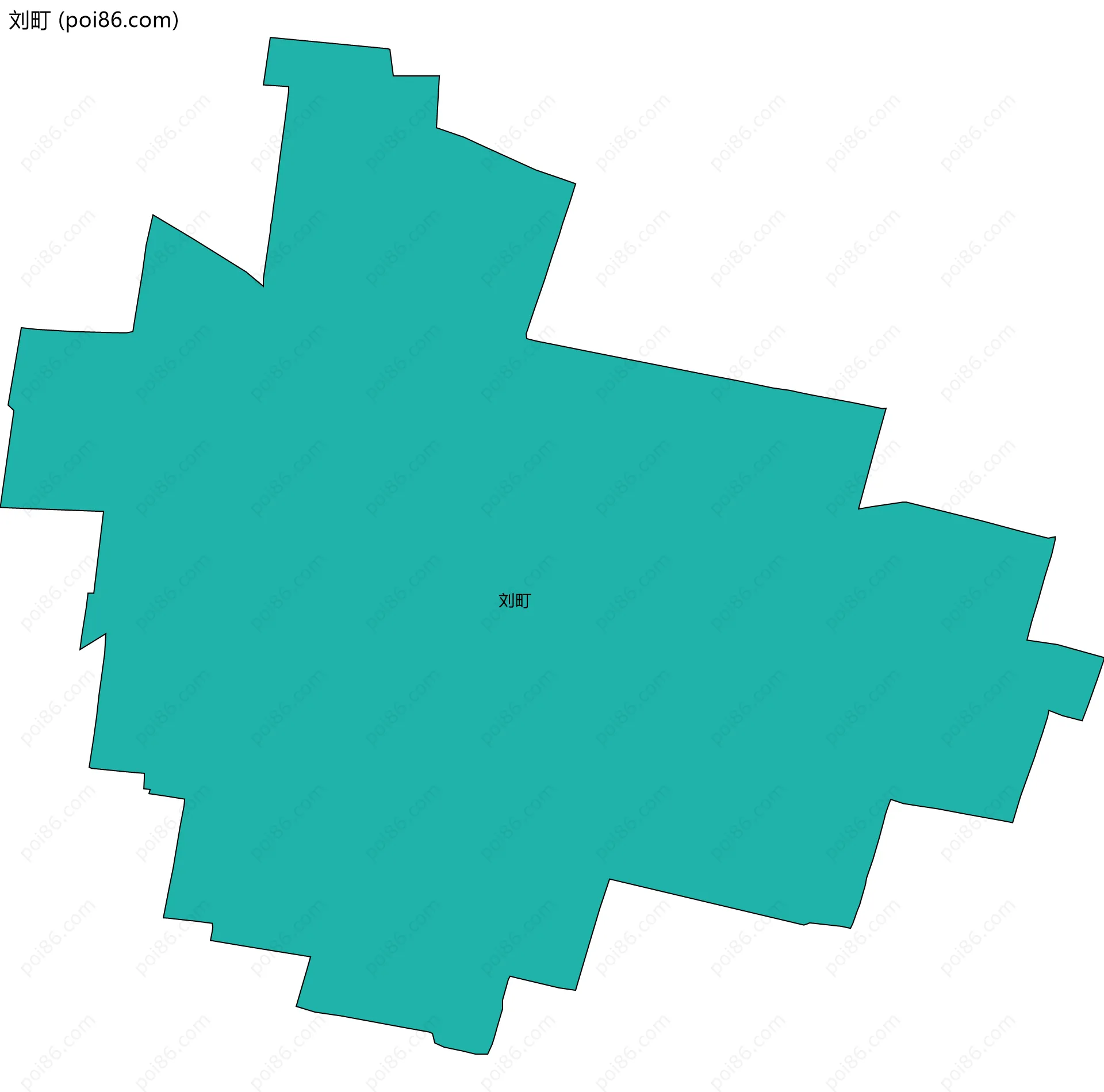 刘町边界地图