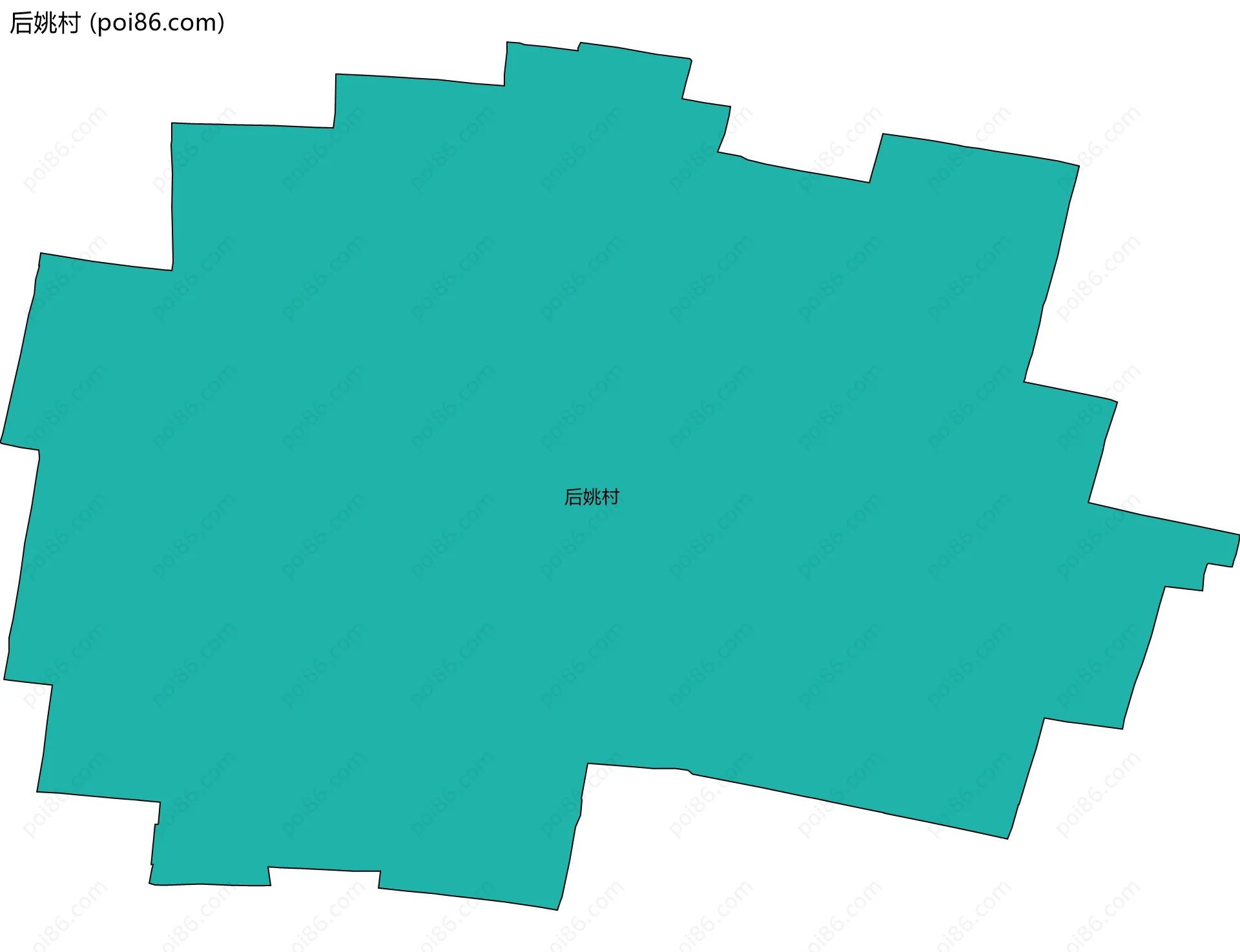 后姚村边界地图