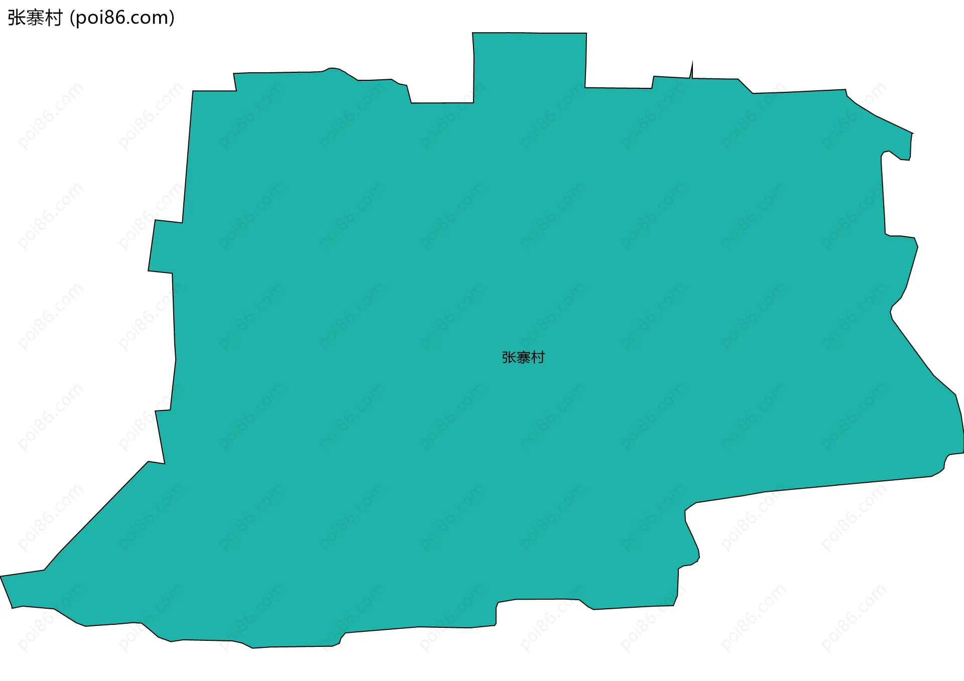 张寨村边界地图