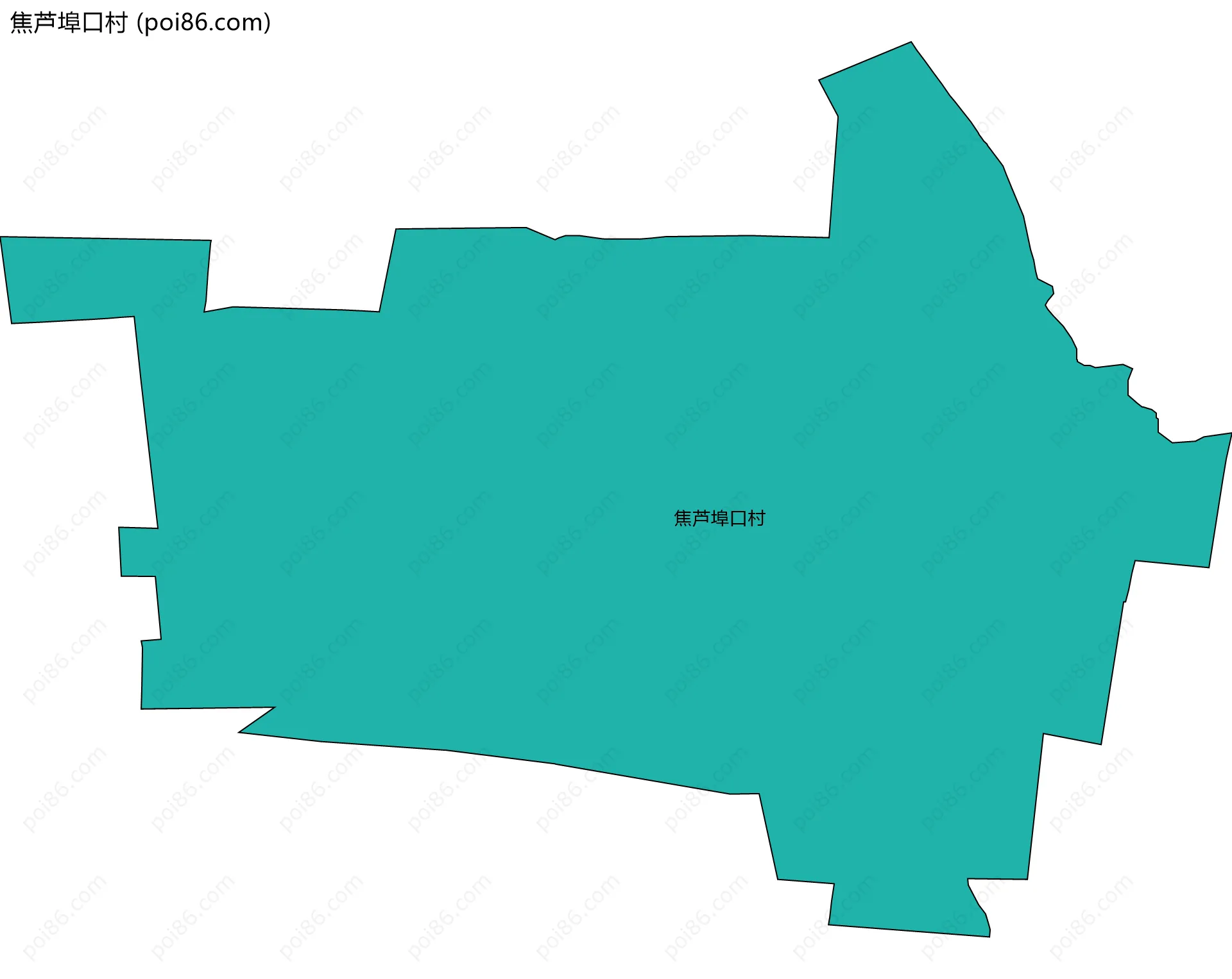 焦芦埠口村边界地图